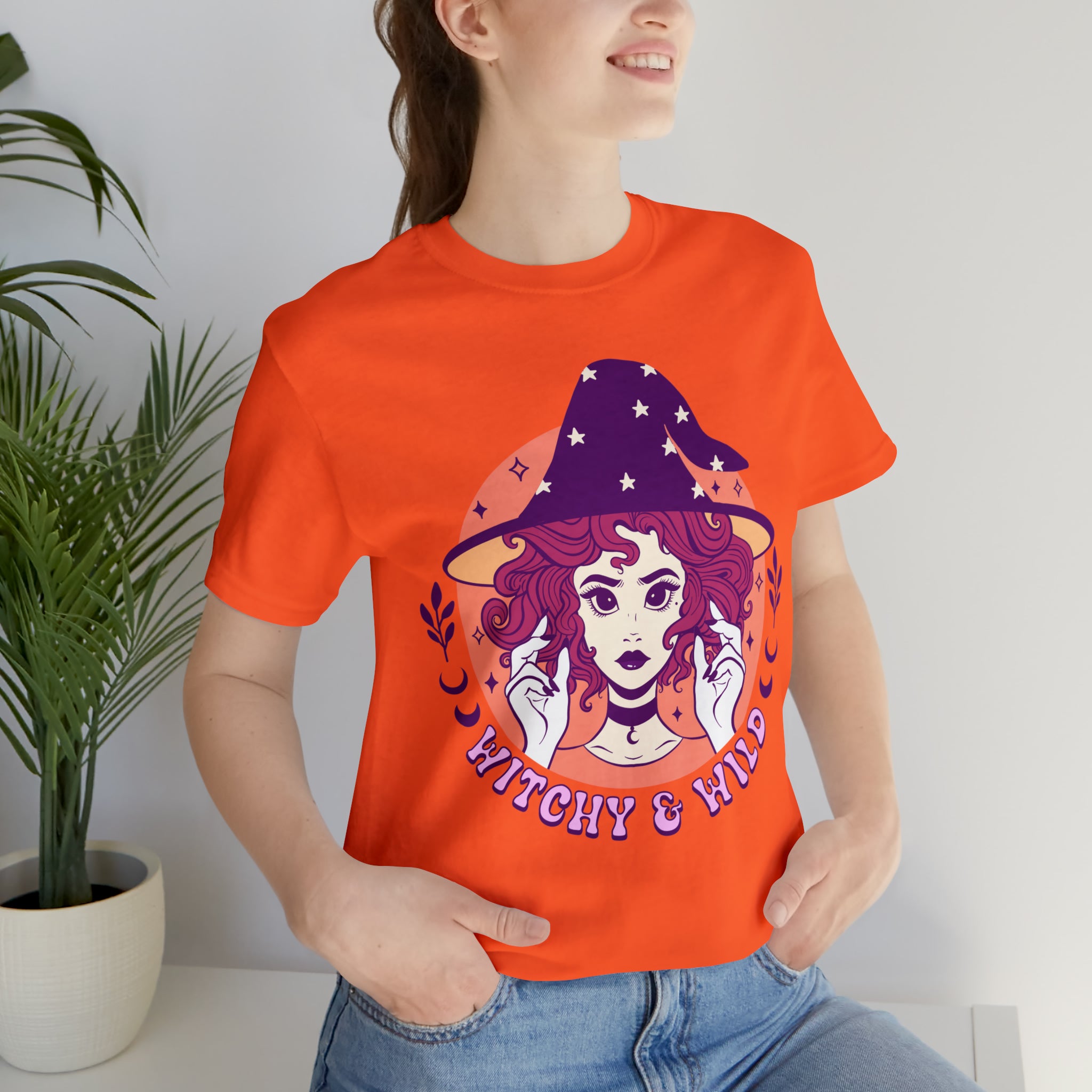 Witchy And Wild T-Shirt Black, Orange, White, Halloween Shirt, Witchy Vibes