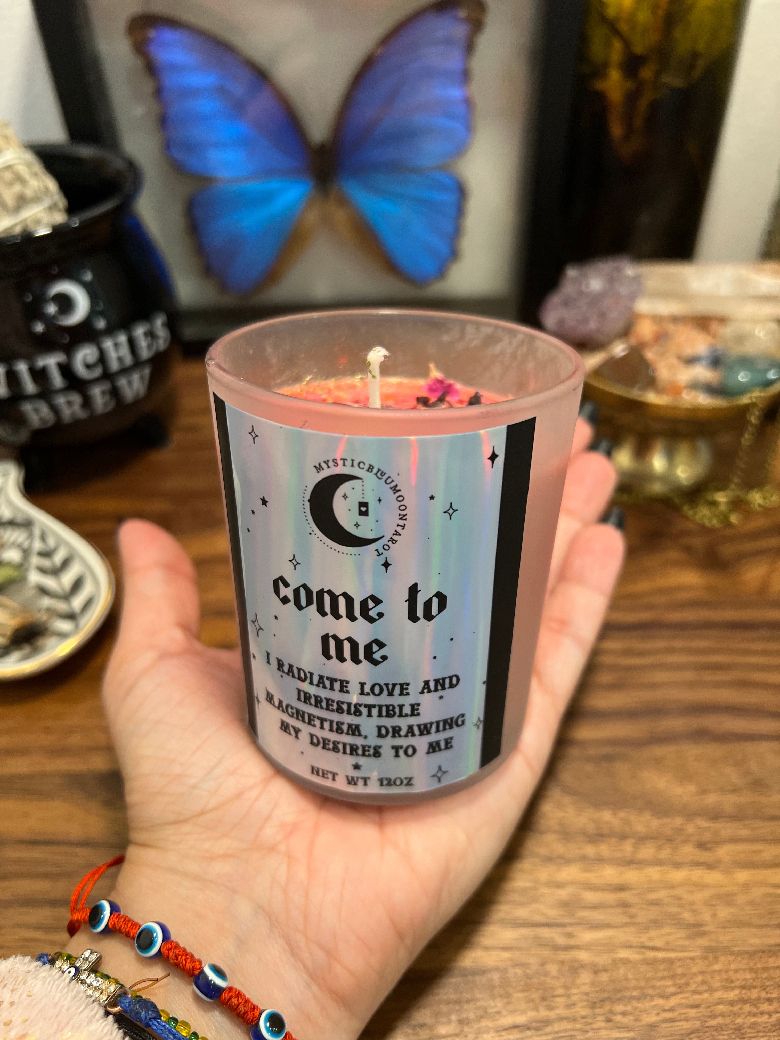 Come To Me Candle for Attraction Spells | Manifestation & Intention Setting | 7oz Ritual Candle