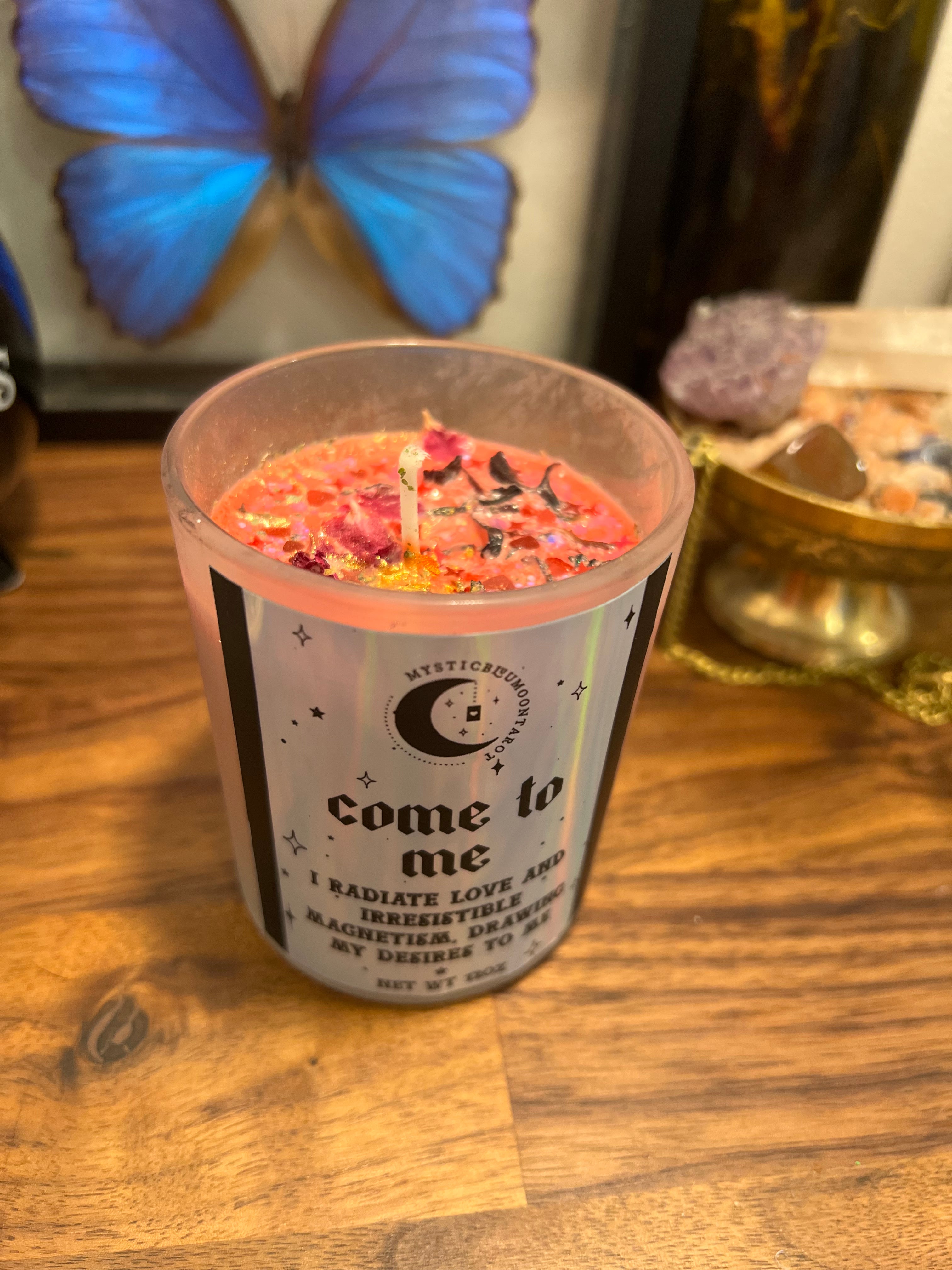 Come To Me Candle for Attraction Spells | Manifestation & Intention Setting | 7oz Ritual Candle