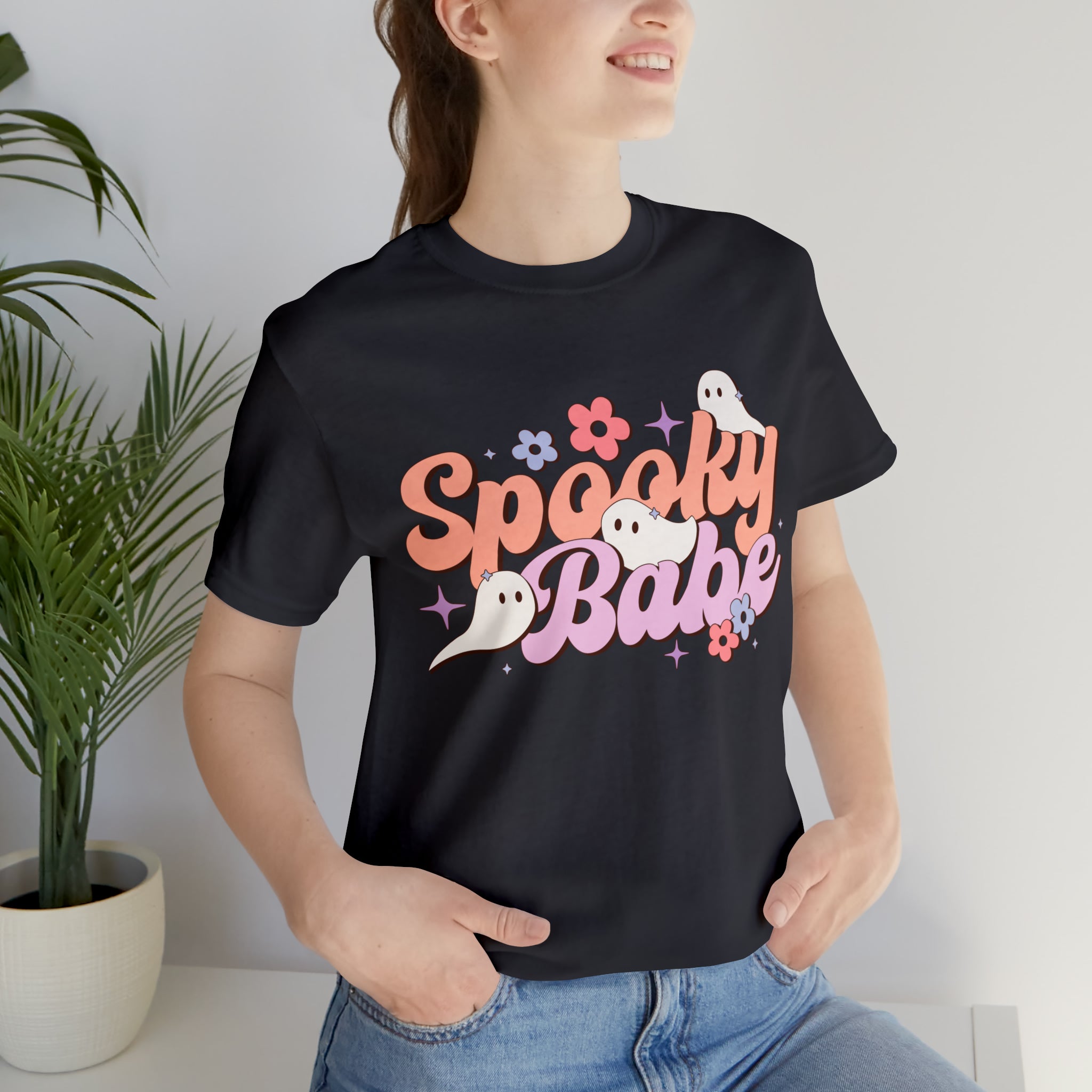 Retro Spooky Babe Ghosts T-Shirt Halloween