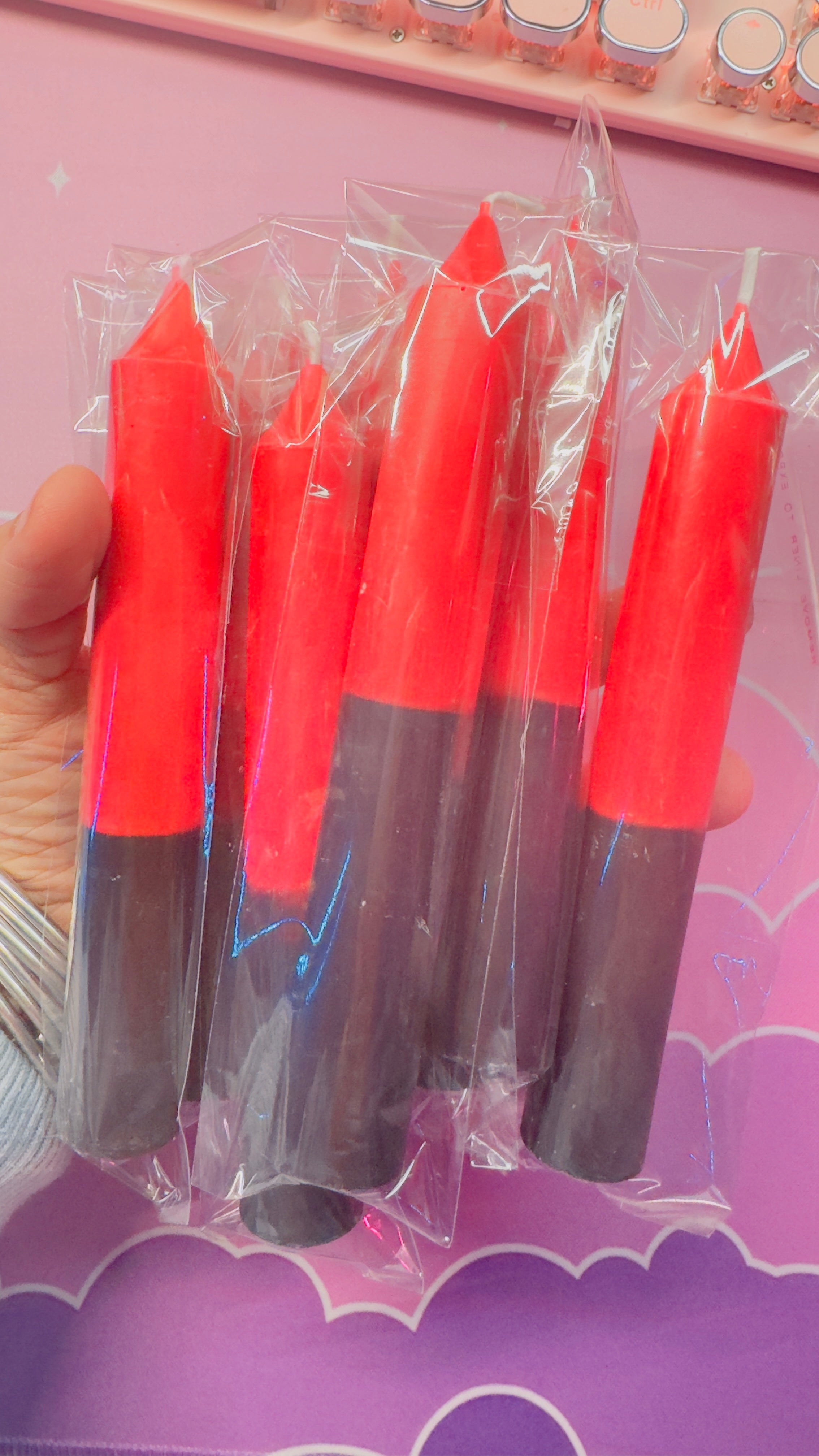 6” Reversal Candle Black & Red | Magic Return to Sender Candle | Eleggua Ritual Candle