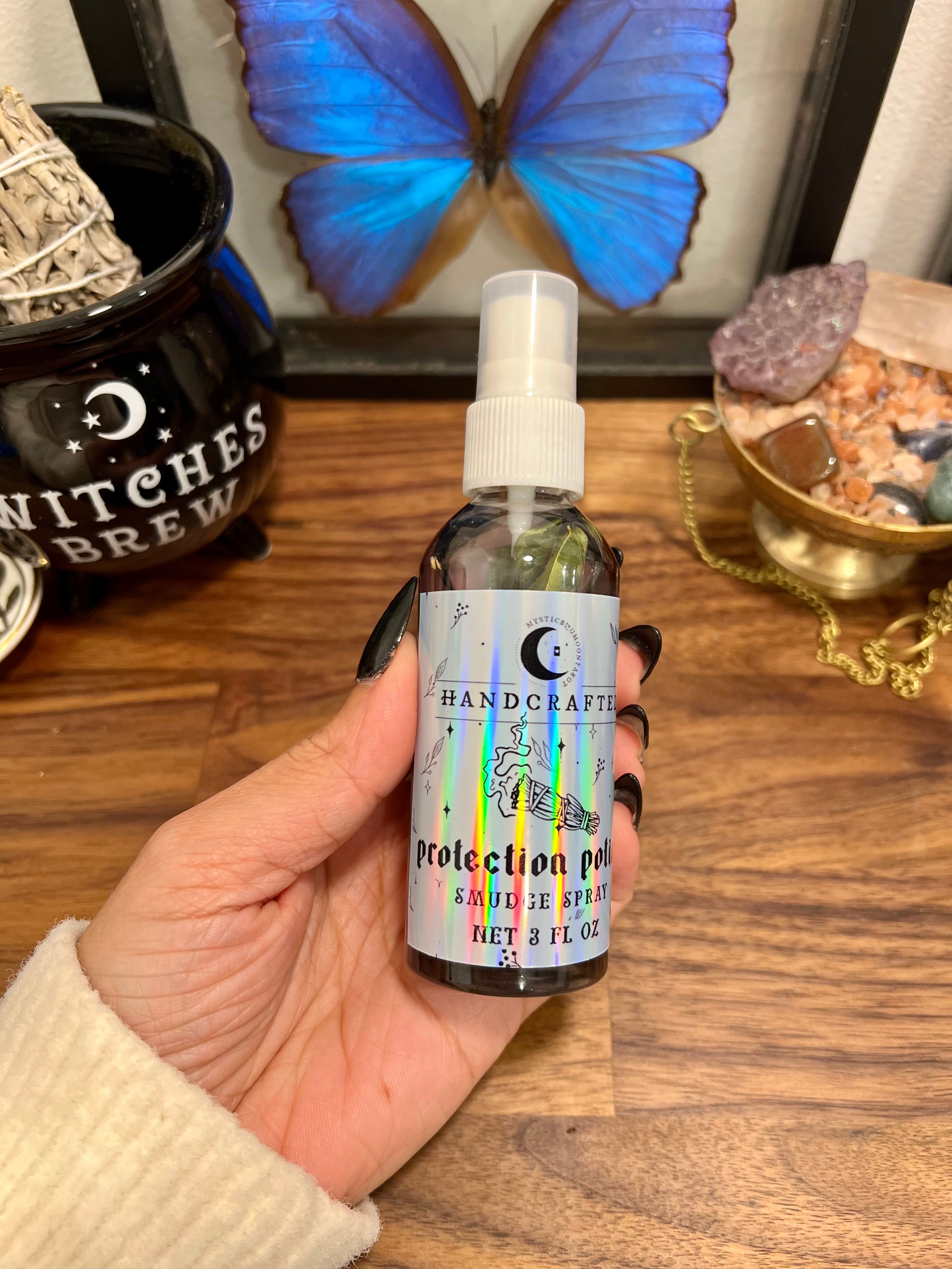 Protection Spray Cleanse: 2oz Smudge Spray - Remove Negative Energy and Purify Your Space