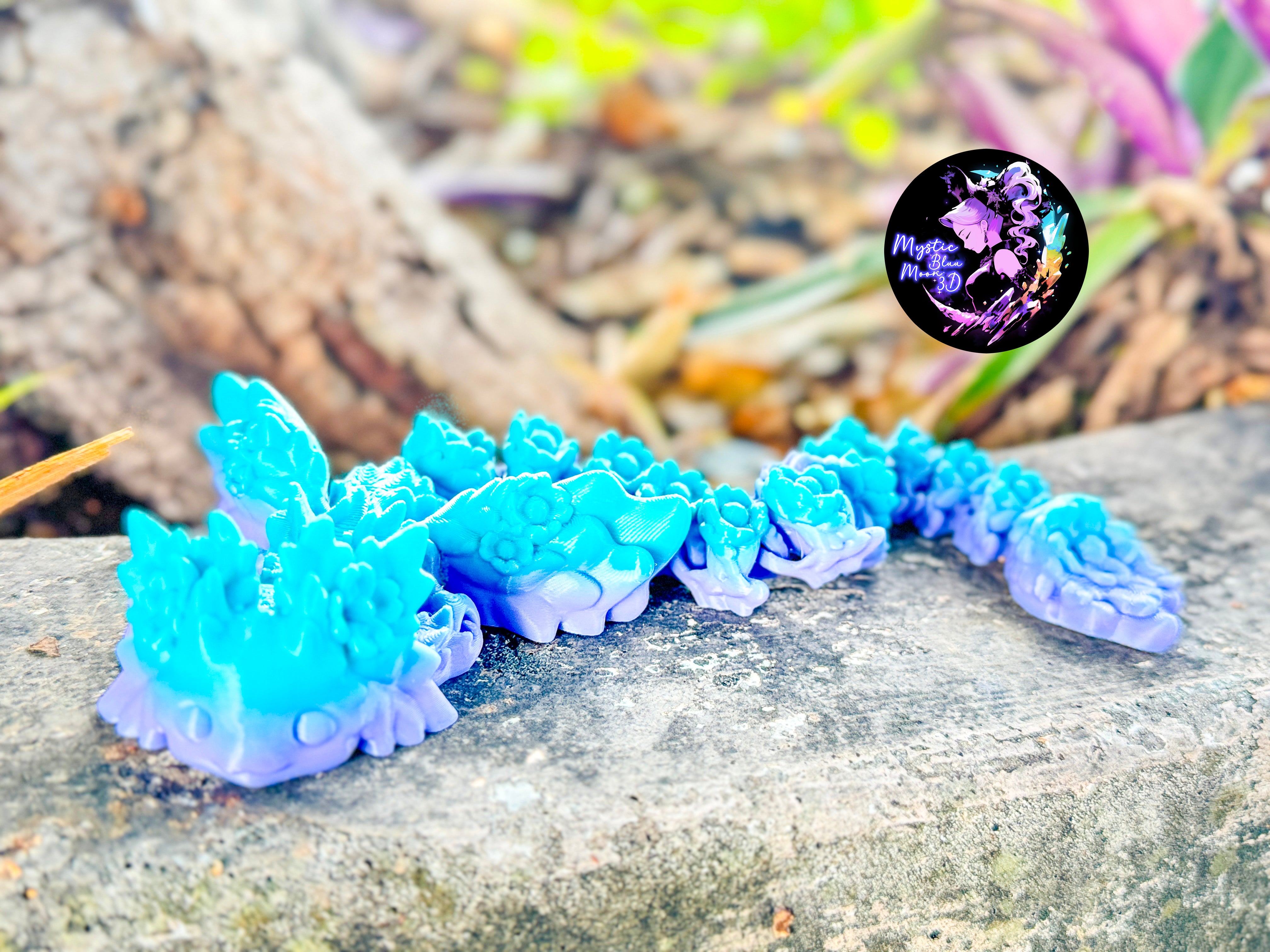 12in Axolotl 3D Dragon Fidget Toy, Colored Articulated Flexible Dragon Toy, Handmade Crystal Dragon, Gift For boyfriend, kids, Bookshelf Decor (Copy)