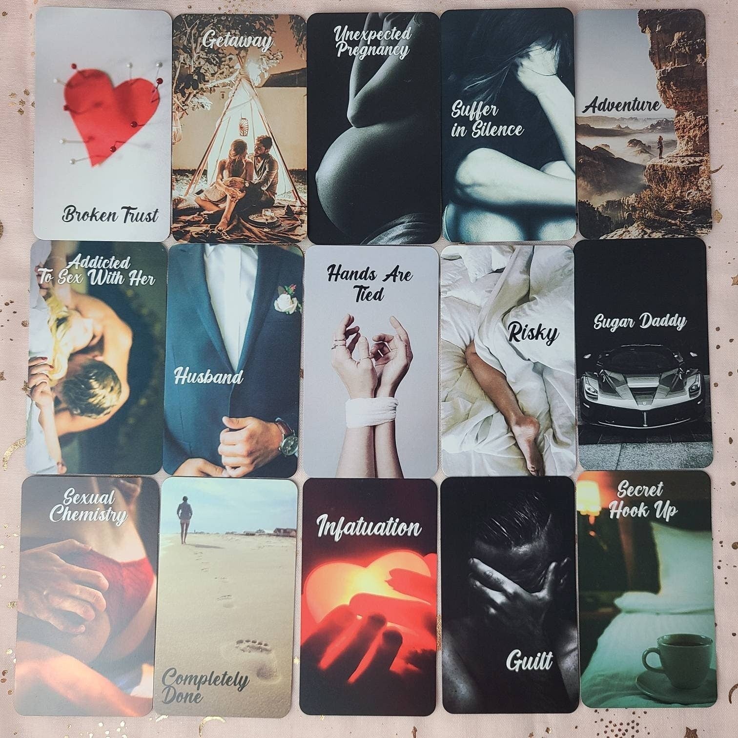 Deadly Affairs Oracle Deck Third Party Oracle Love Triangle, 78 Cards Situations Oracle Deck Karmic Love Oracle Cards Messages