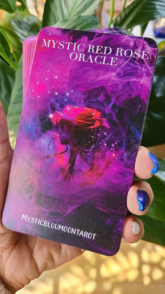 Mystic Red Rose Oracle Deck A Situations Deck Tarot Cards Deck Twin Flame Oracle Cards Love Keywords Meaning Unique Healing Deck