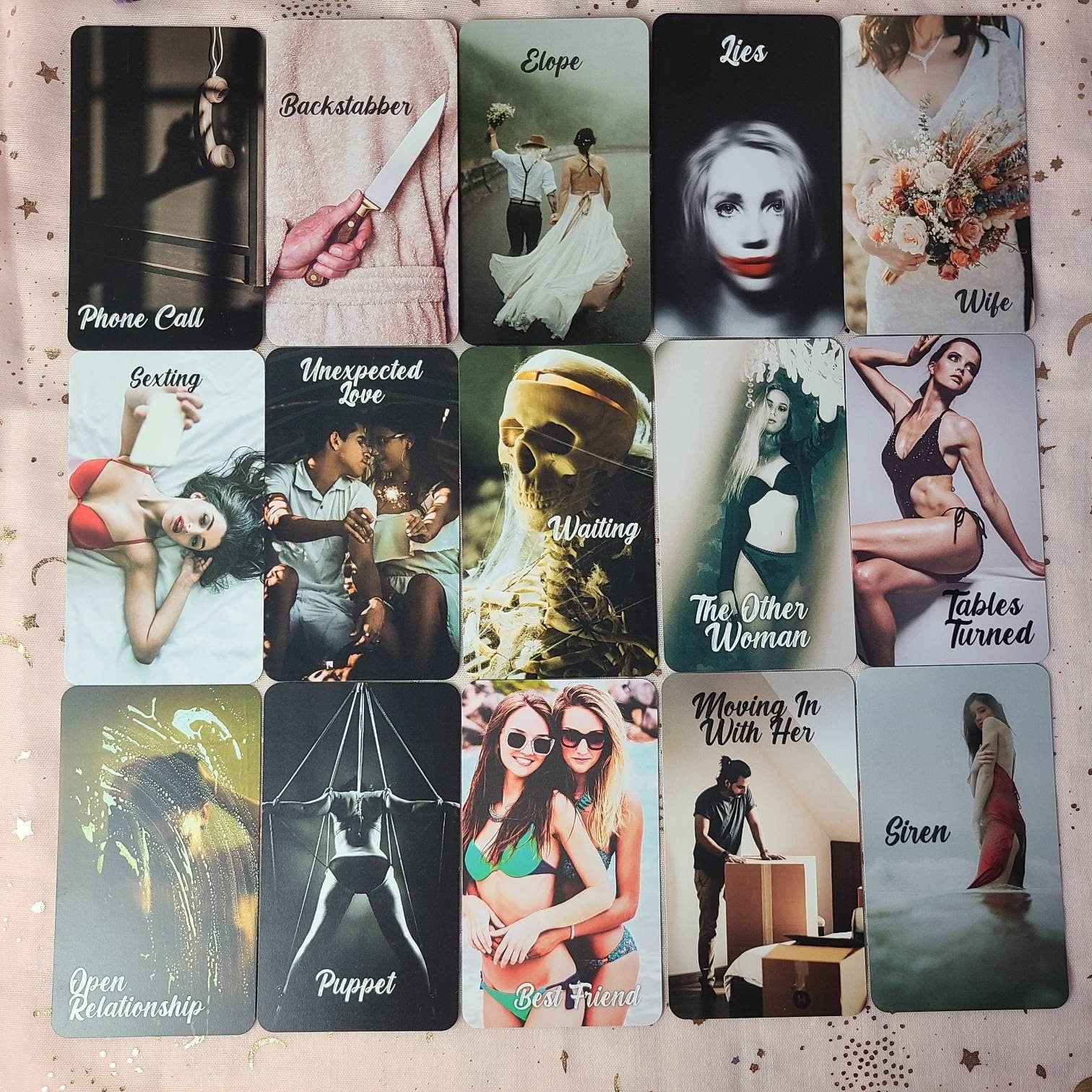 Deadly Affairs Oracle Deck Third Party Oracle Love Triangle, 78 Cards Situations Oracle Deck Karmic Love Oracle Cards Messages