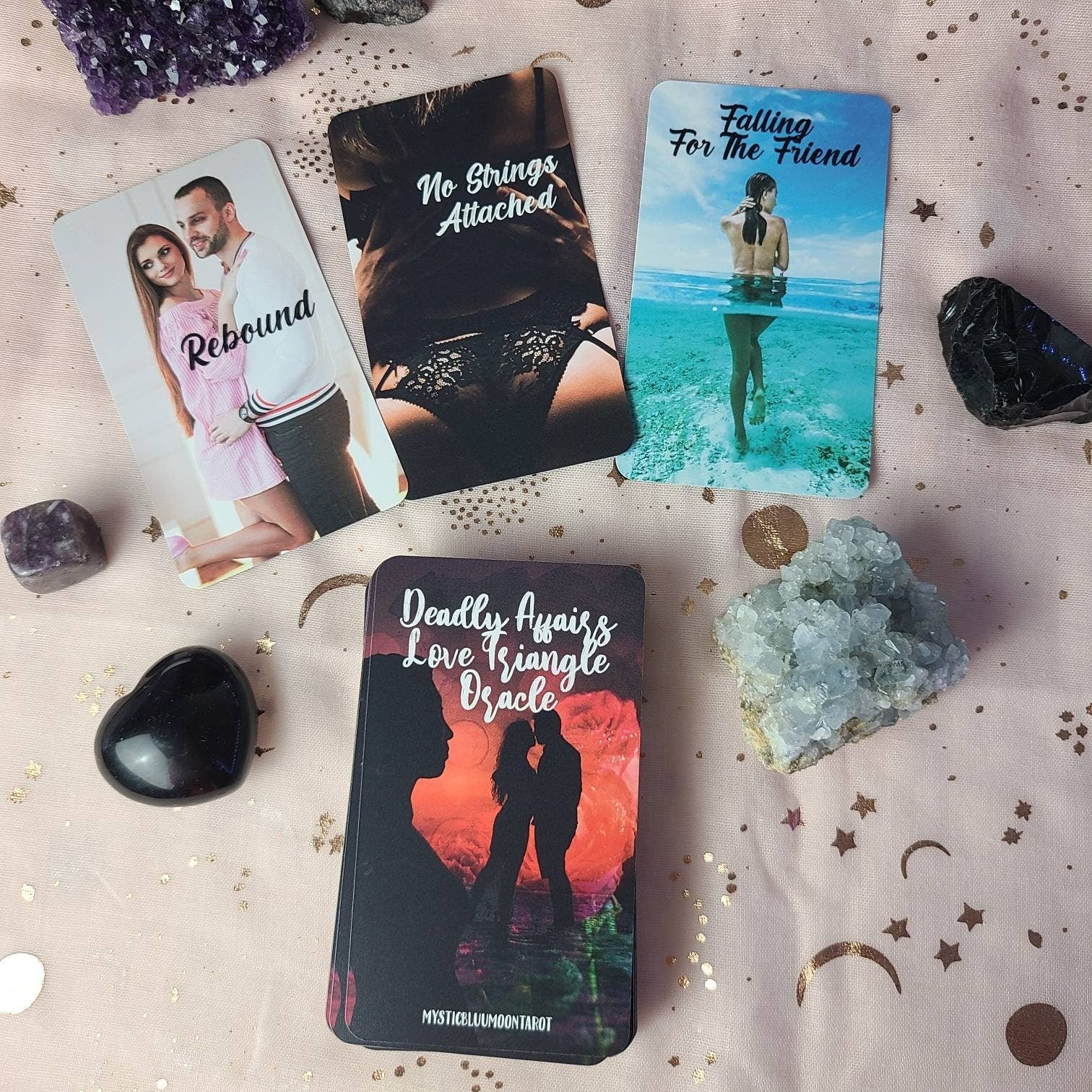 Deadly Affairs Oracle Deck Third Party Oracle Love Triangle, 78 Cards Situations Oracle Deck Karmic Love Oracle Cards Messages