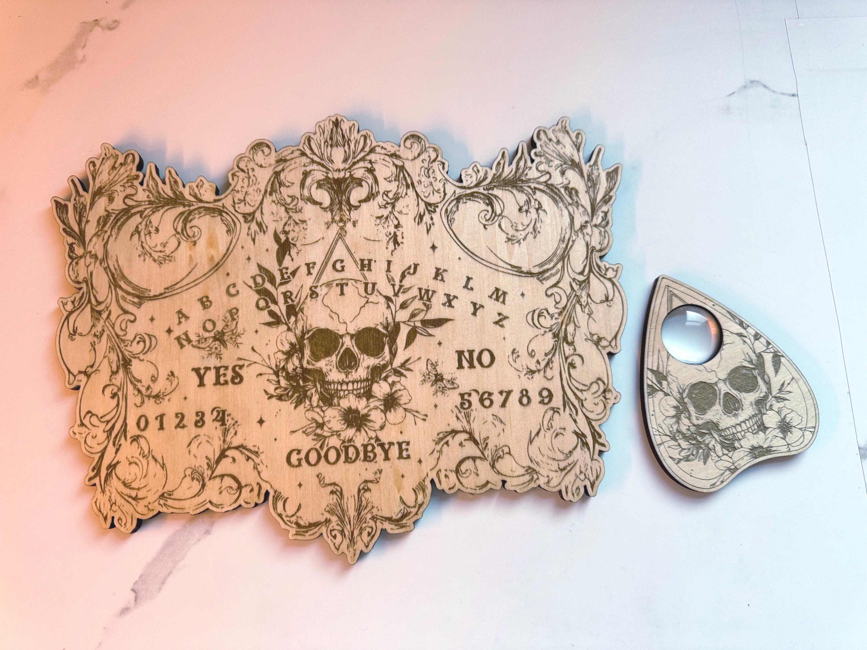 Skull Spirit Board: Blessed Ouija Divination Tool