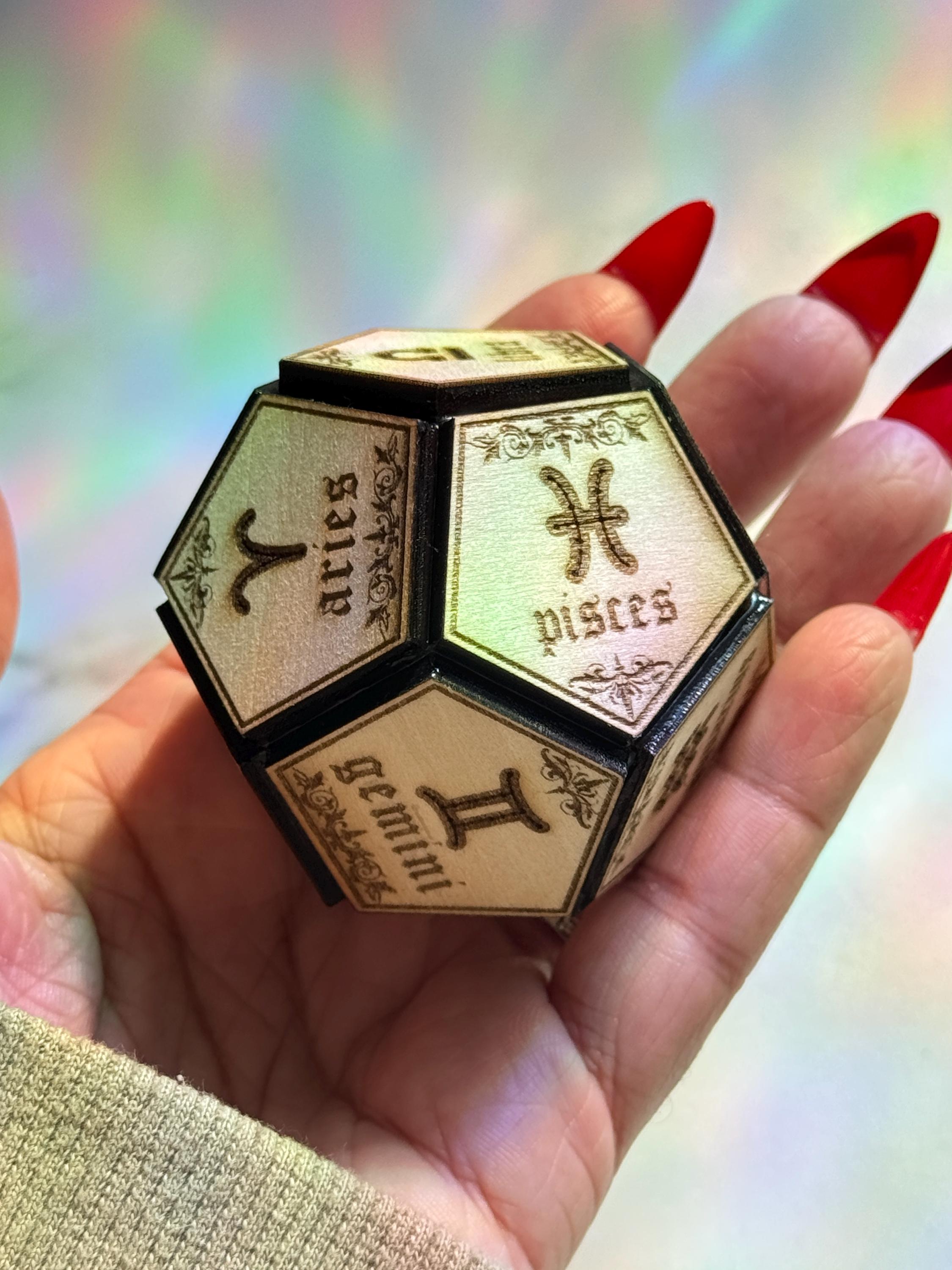 Divination Dice for Psychic Readings & Tarot Card Readings Zodiac Signs and Fortune Telling Spiritual ToolSpirit Communication Tool