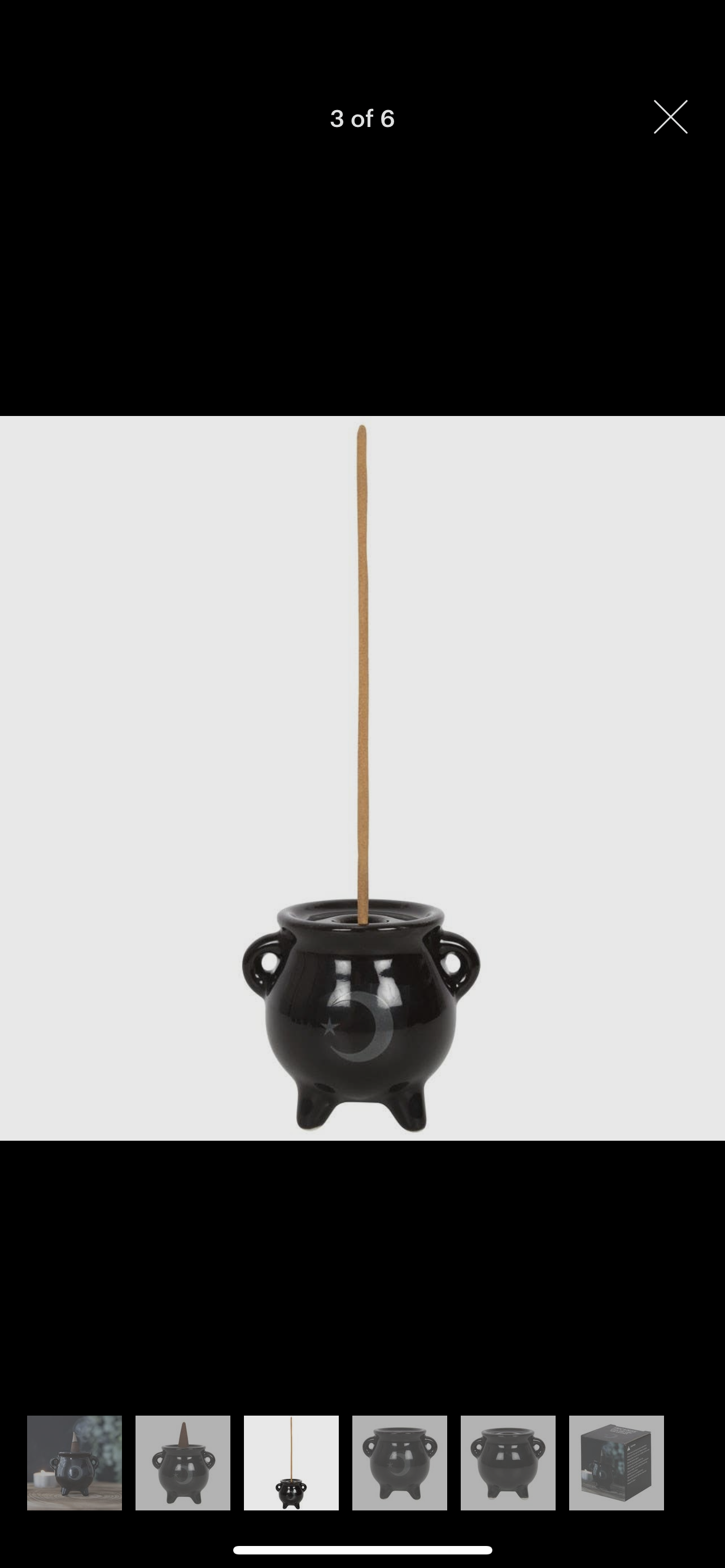 Mini Cauldron Incense Burner Moon Star - Cone Incense Stick Incense Holder