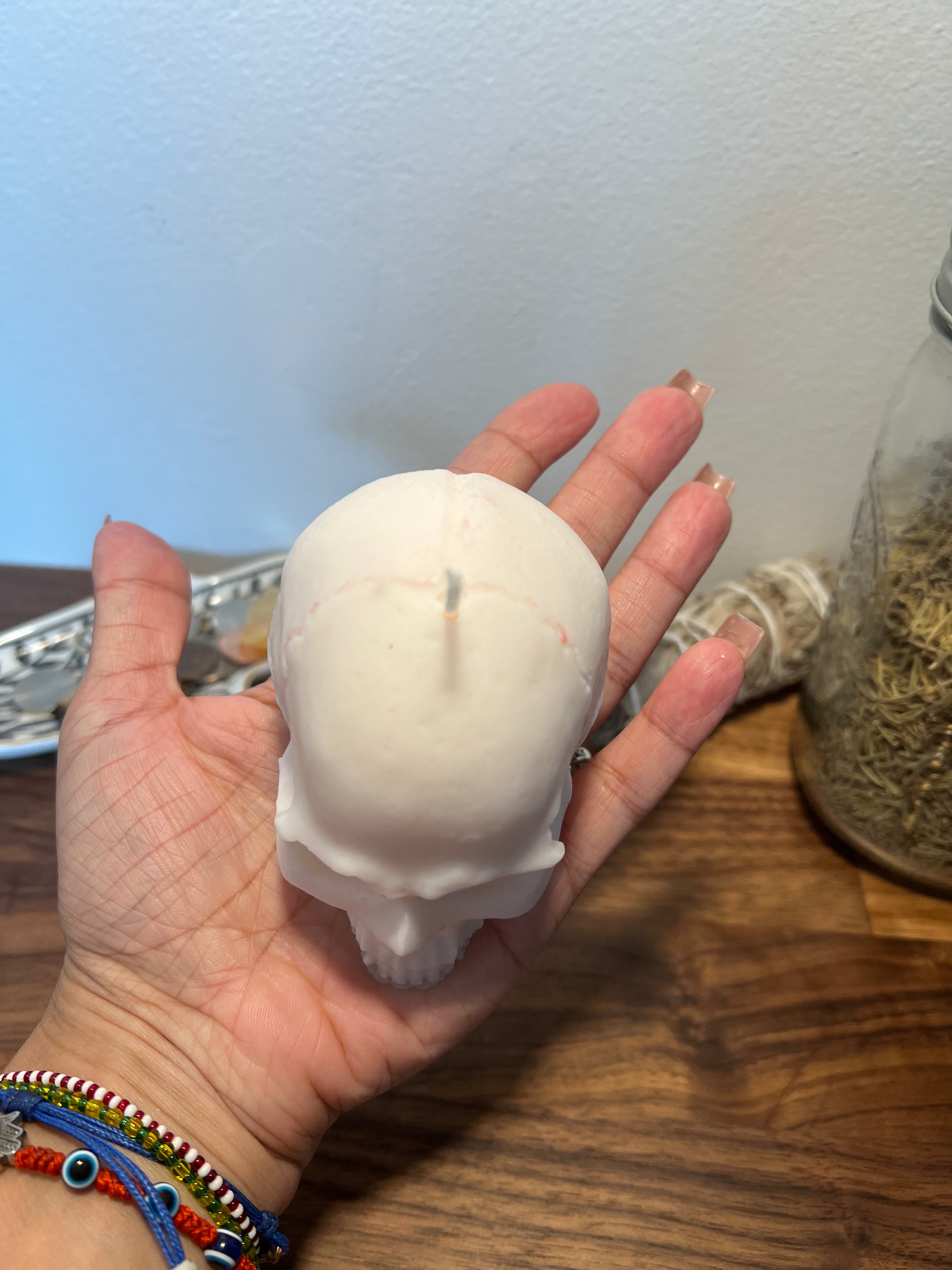 4 velas en forma de calavera | Velas de hechizos rituales