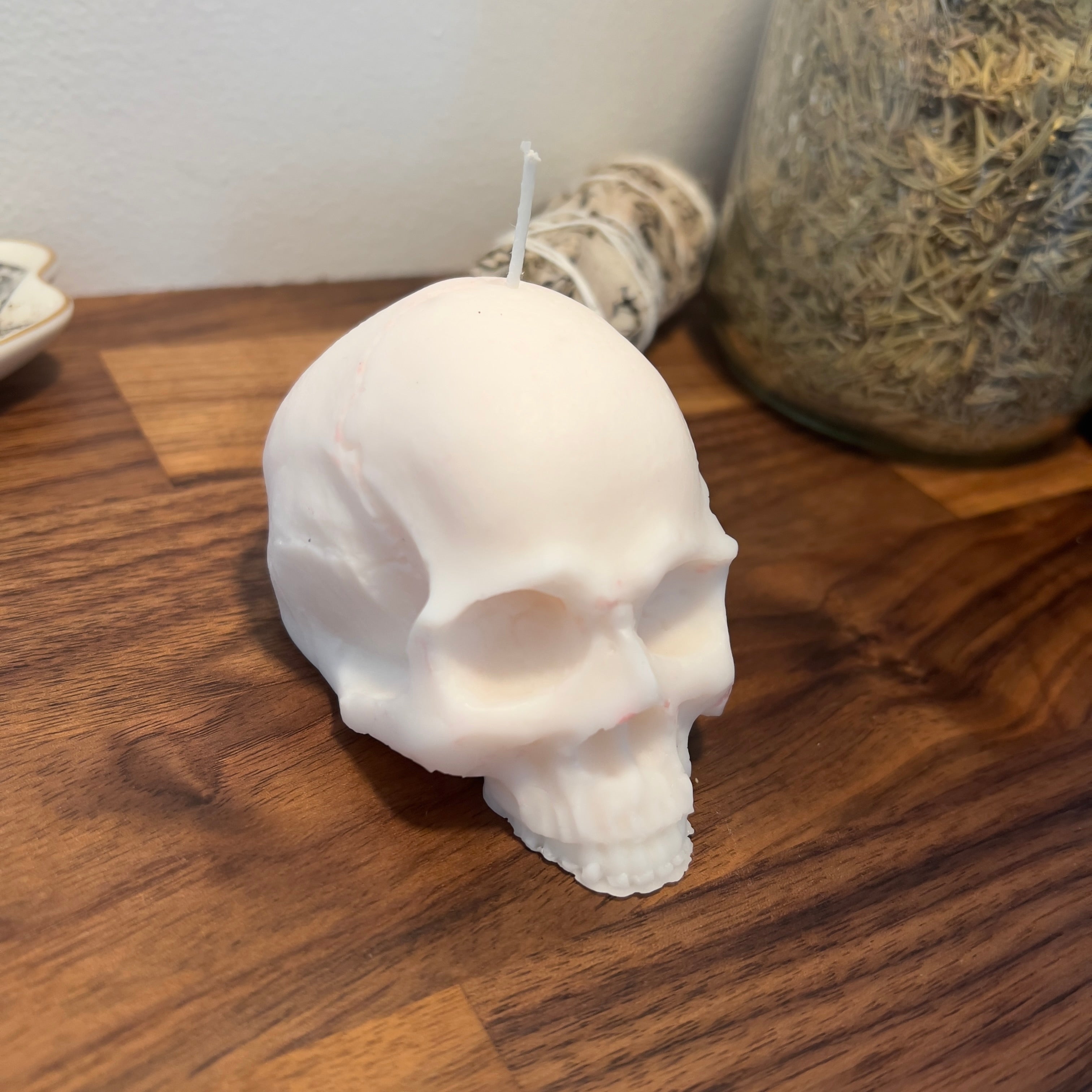 White Skull Shaped Candle | Ritual Spell Candle