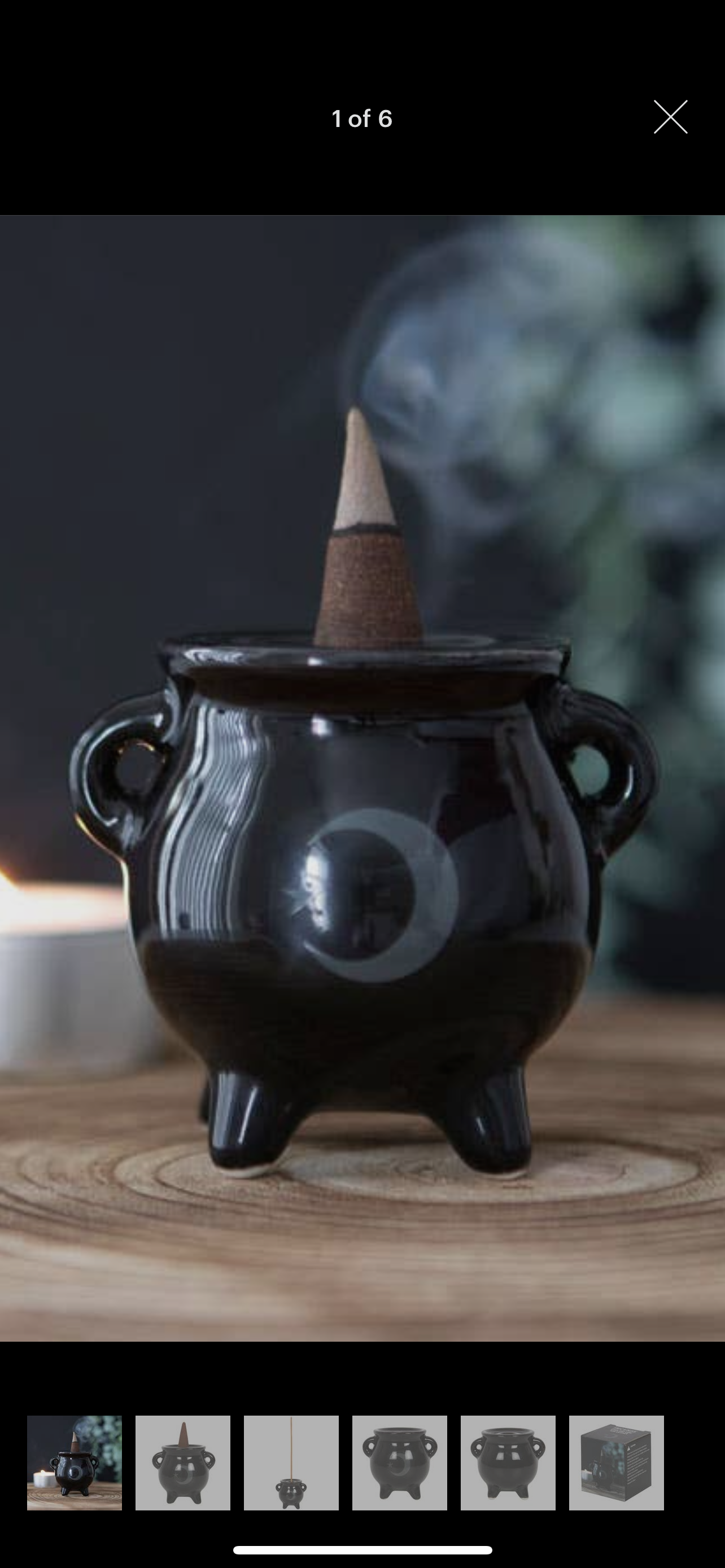 Mini Cauldron Incense Burner Moon Star - Cone Incense Stick Incense Holder