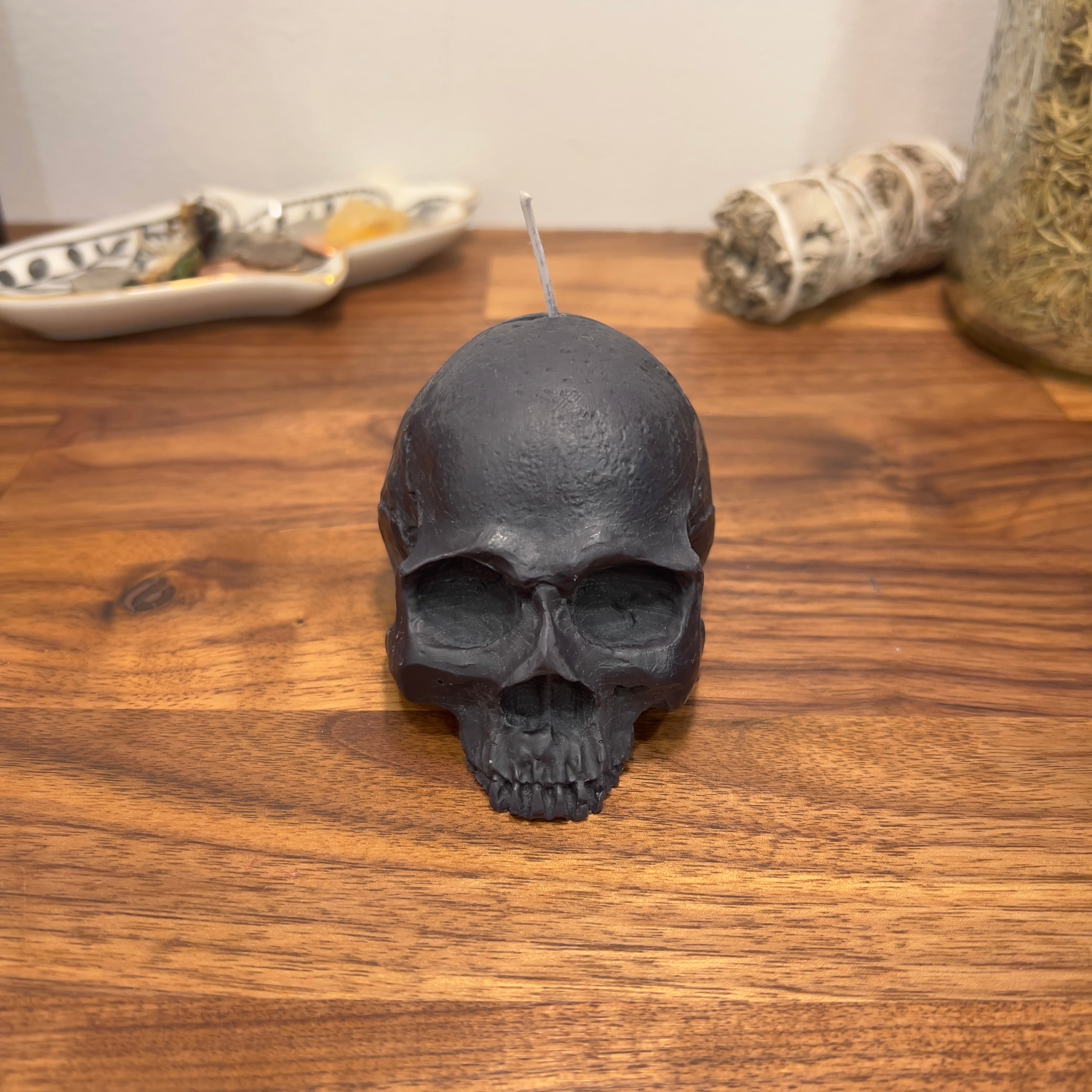 Black Skull Shaped Candle | Ritual Spell Candle