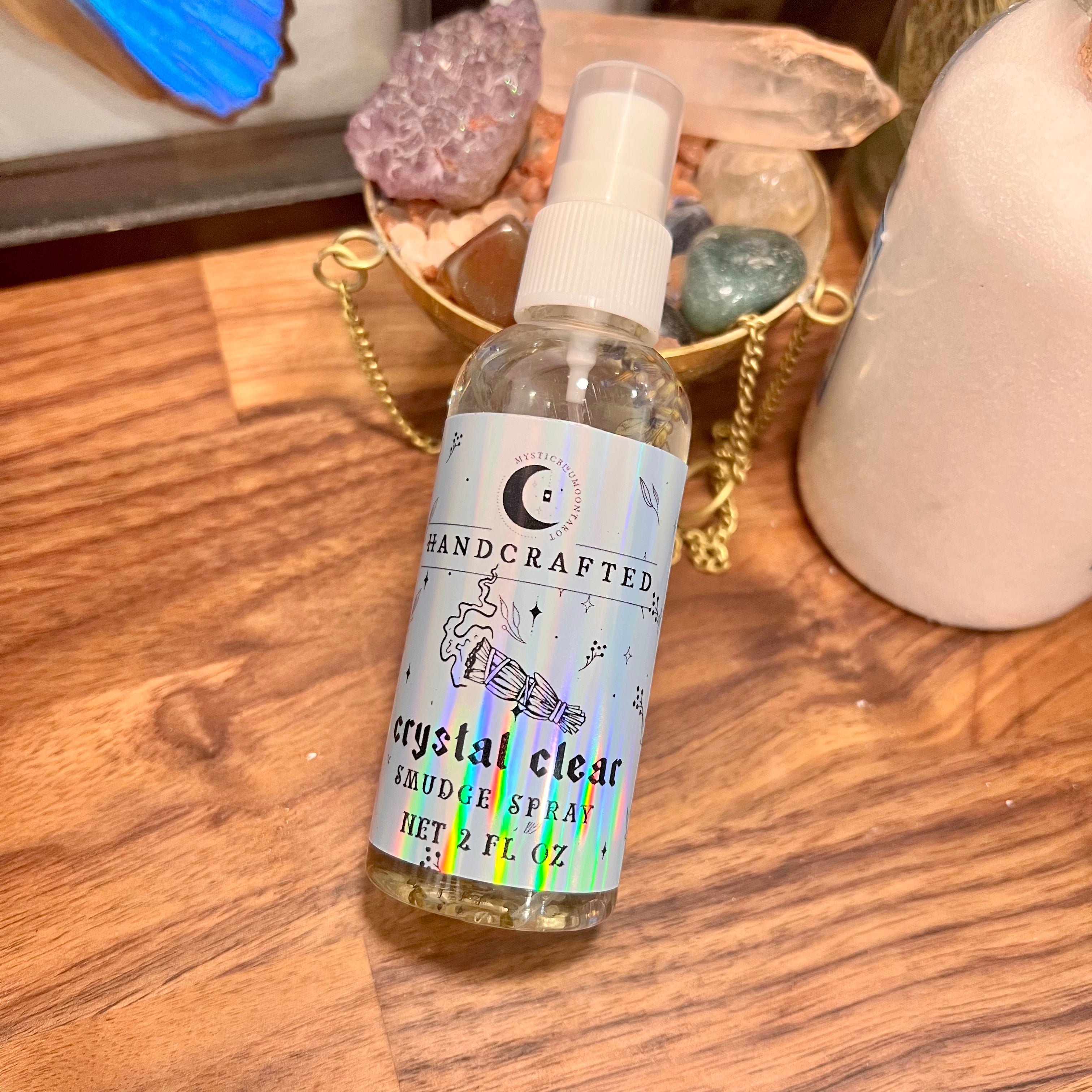 Crystal Clear Cleansing Spray - Smudge Spray Homemade Florida Water