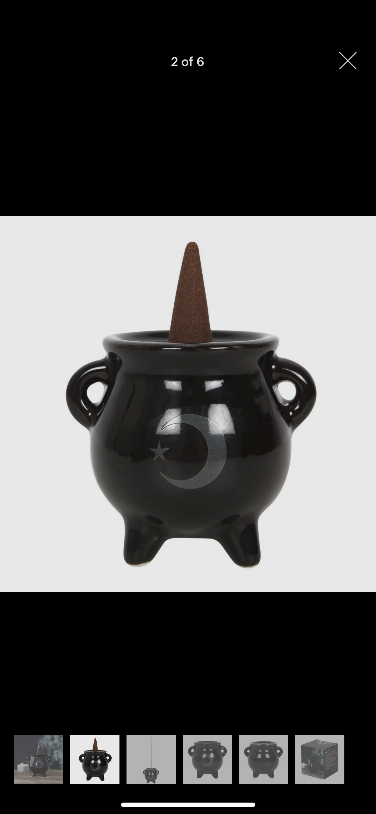 Mini Cauldron Incense Burner Moon Star - Cone Incense Stick Incense Holder