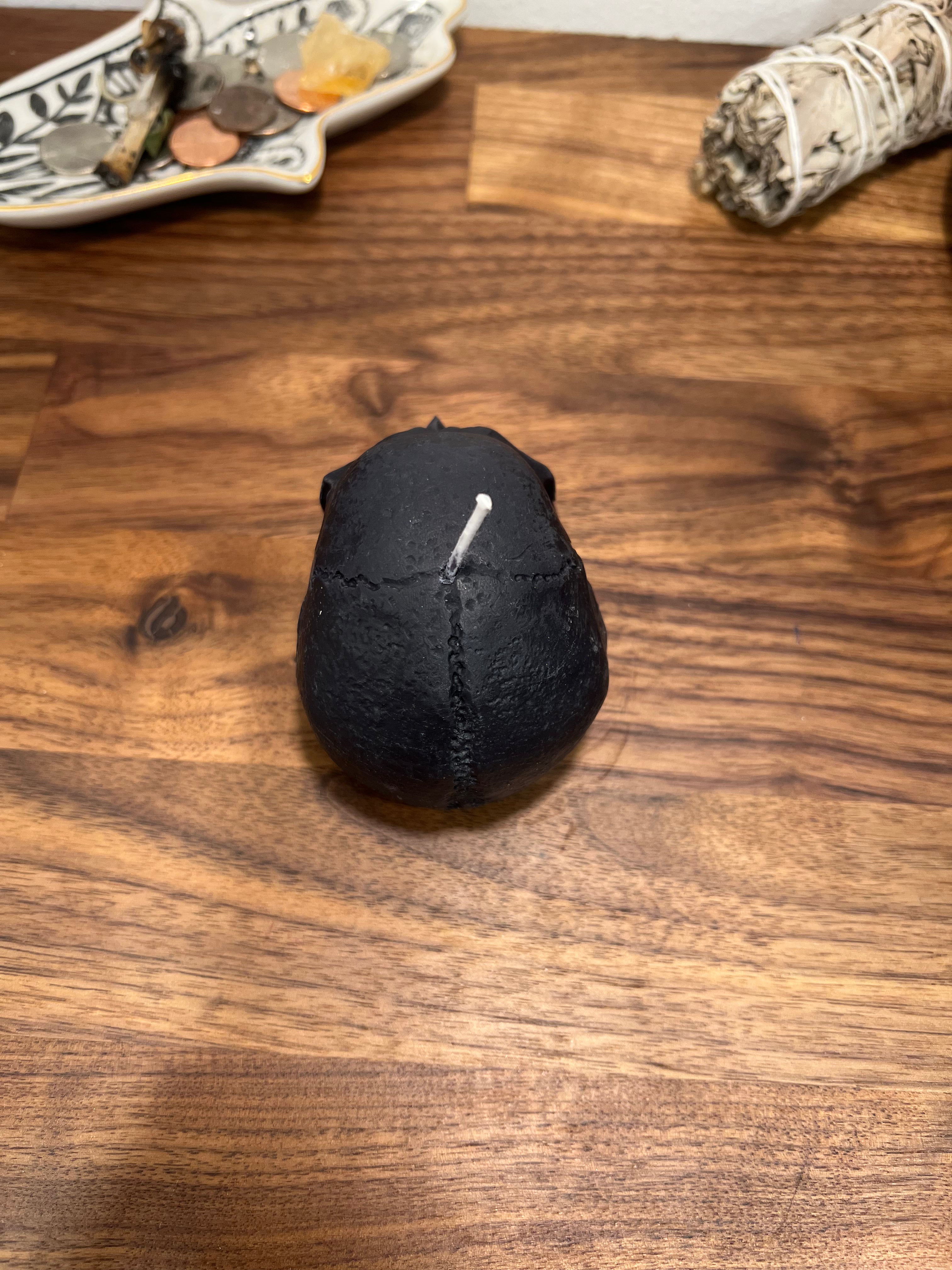Black Skull Shaped Candle | Ritual Spell Candle