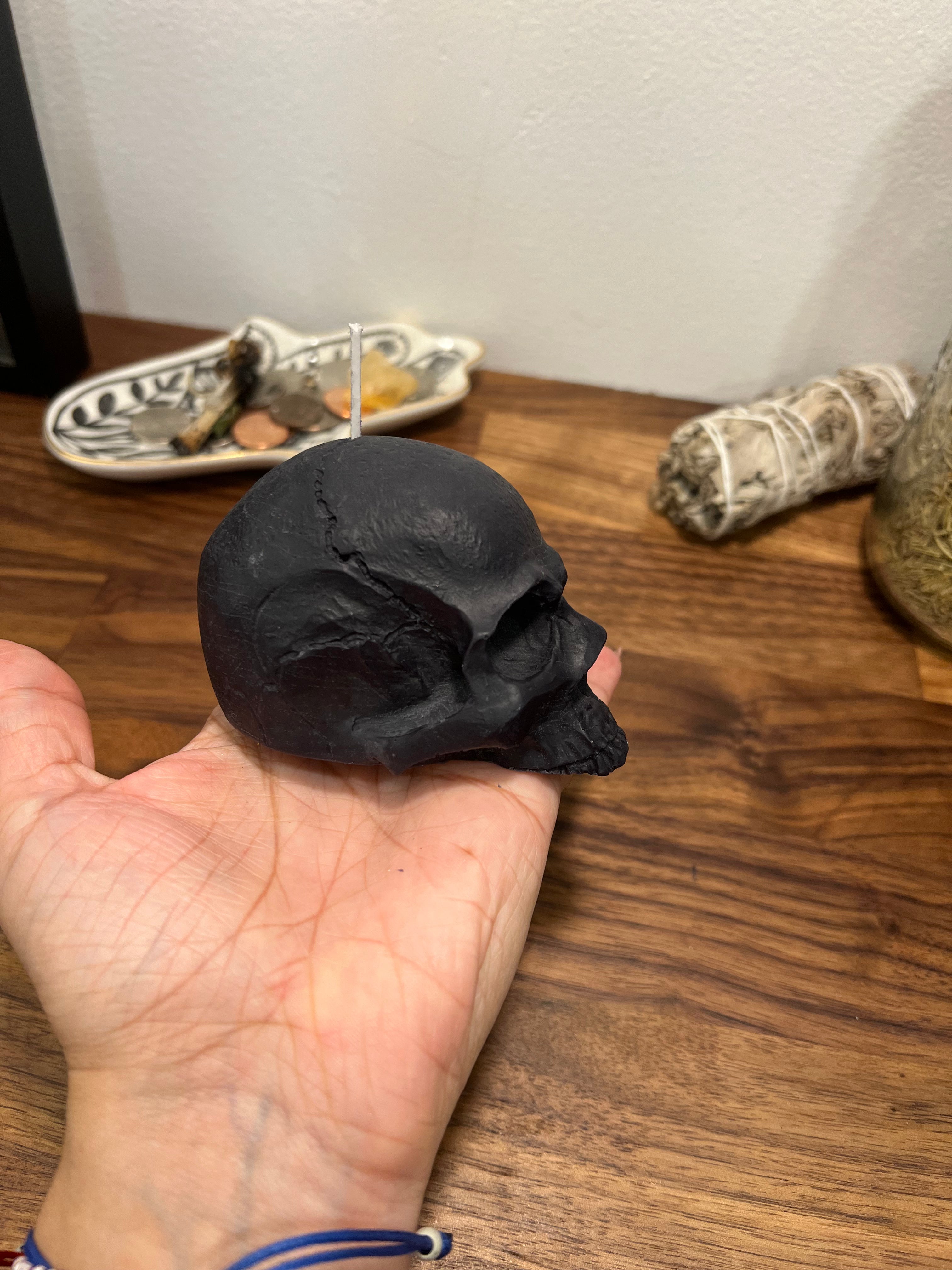 Black Skull Shaped Candle | Ritual Spell Candle