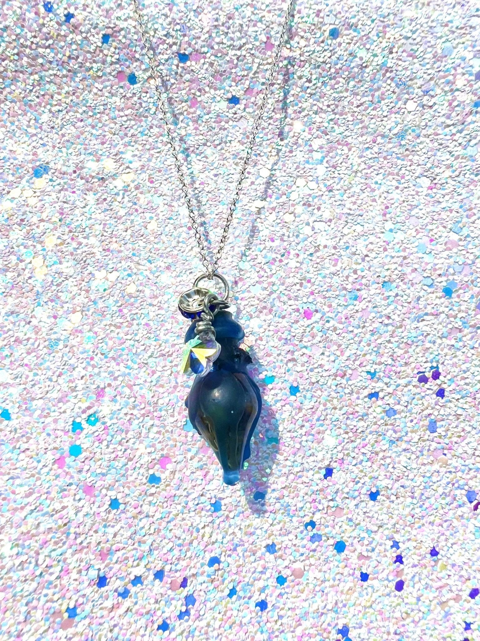 Anti Anxiety Spell Bottle Necklace Keychain - Intention Spell Remove Depression - Empath Oil - Positive Energy Silver Plated Chain - MysticBluuMoonTarot