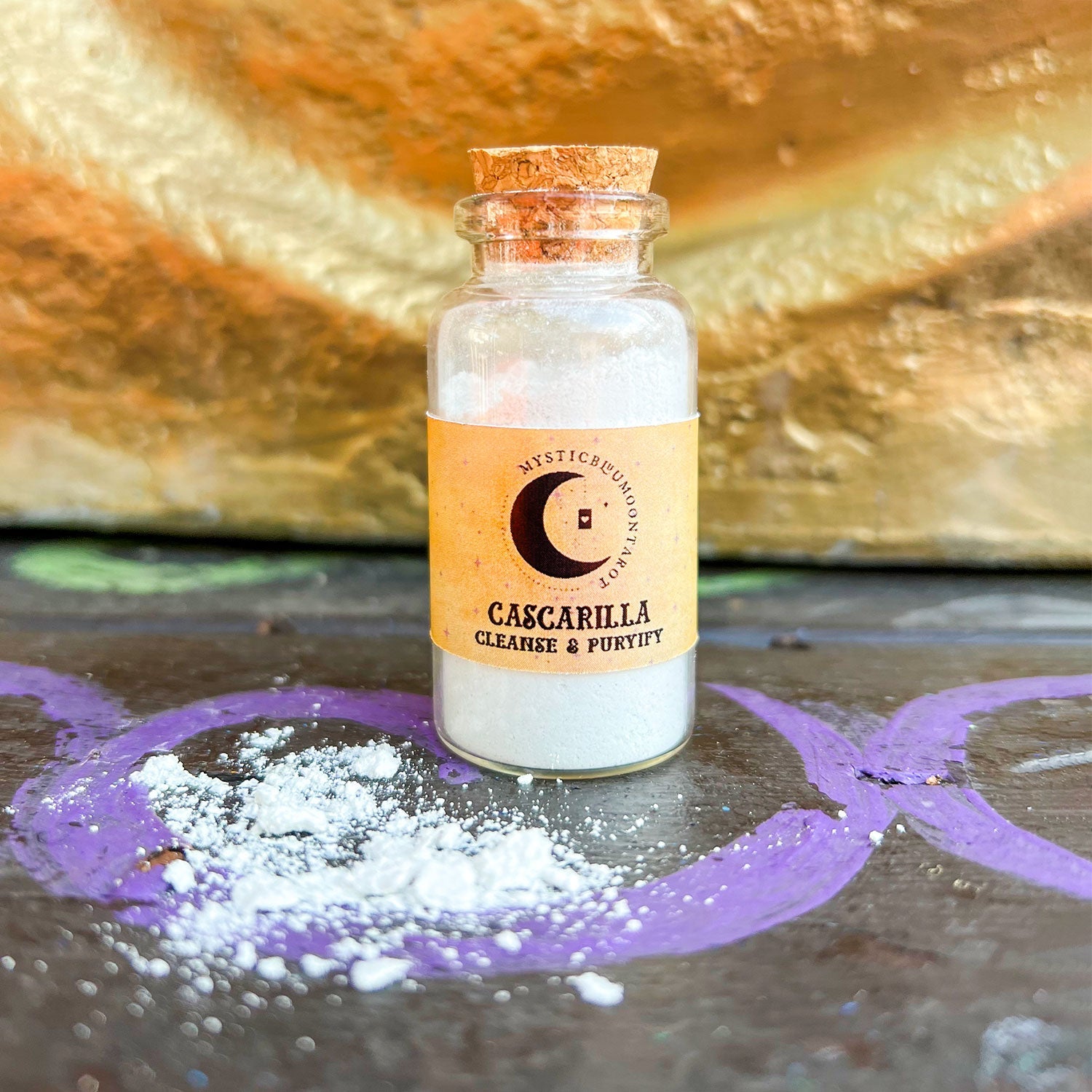 Cascarilla Efun Powder Corked Vial | Powerful Eggshell Powder | Handmade - MysticBluuMoonTarot