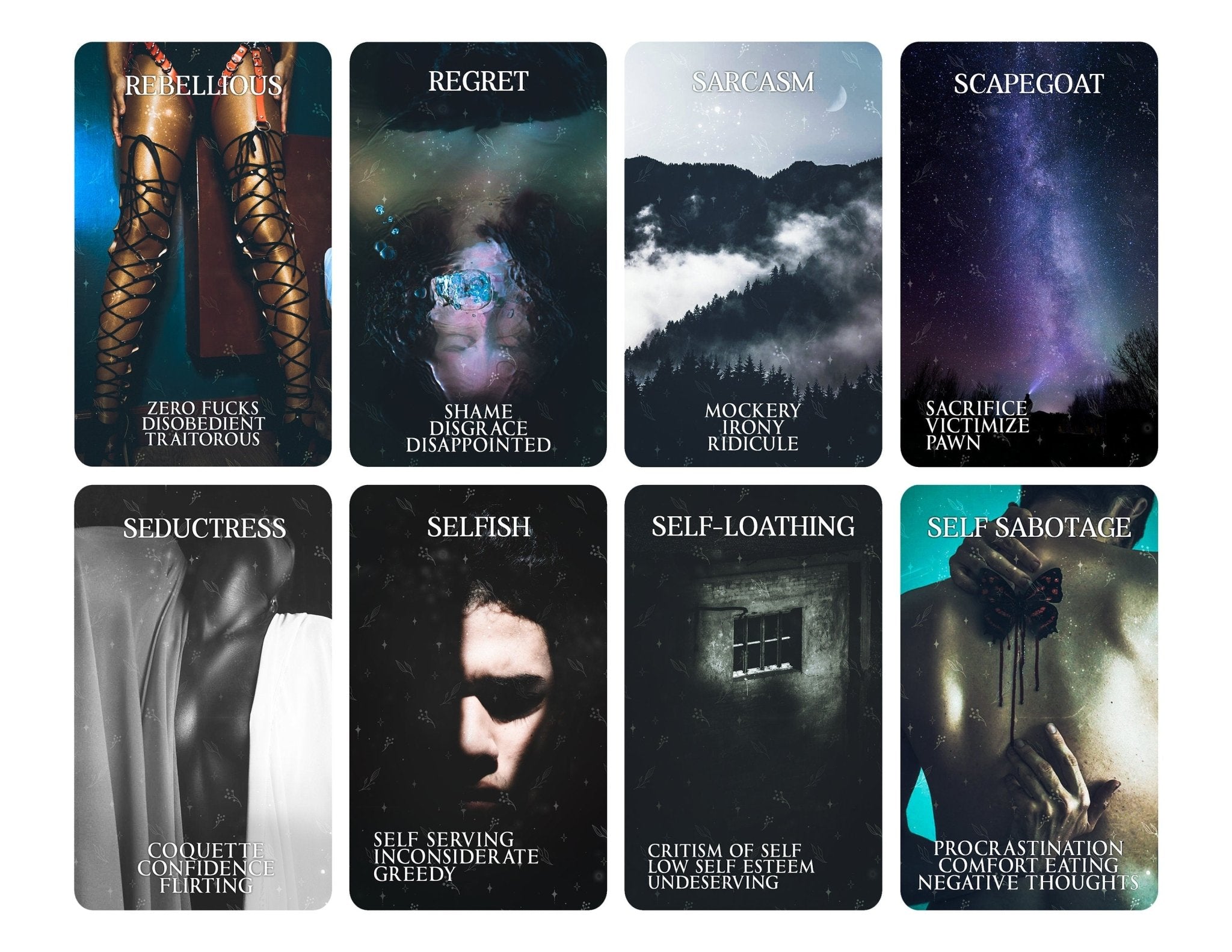 Dark Shadow Of The Soul Oracle Deck | Digital | INSTANT DOWNLOAD - MysticBluuMoonTarot