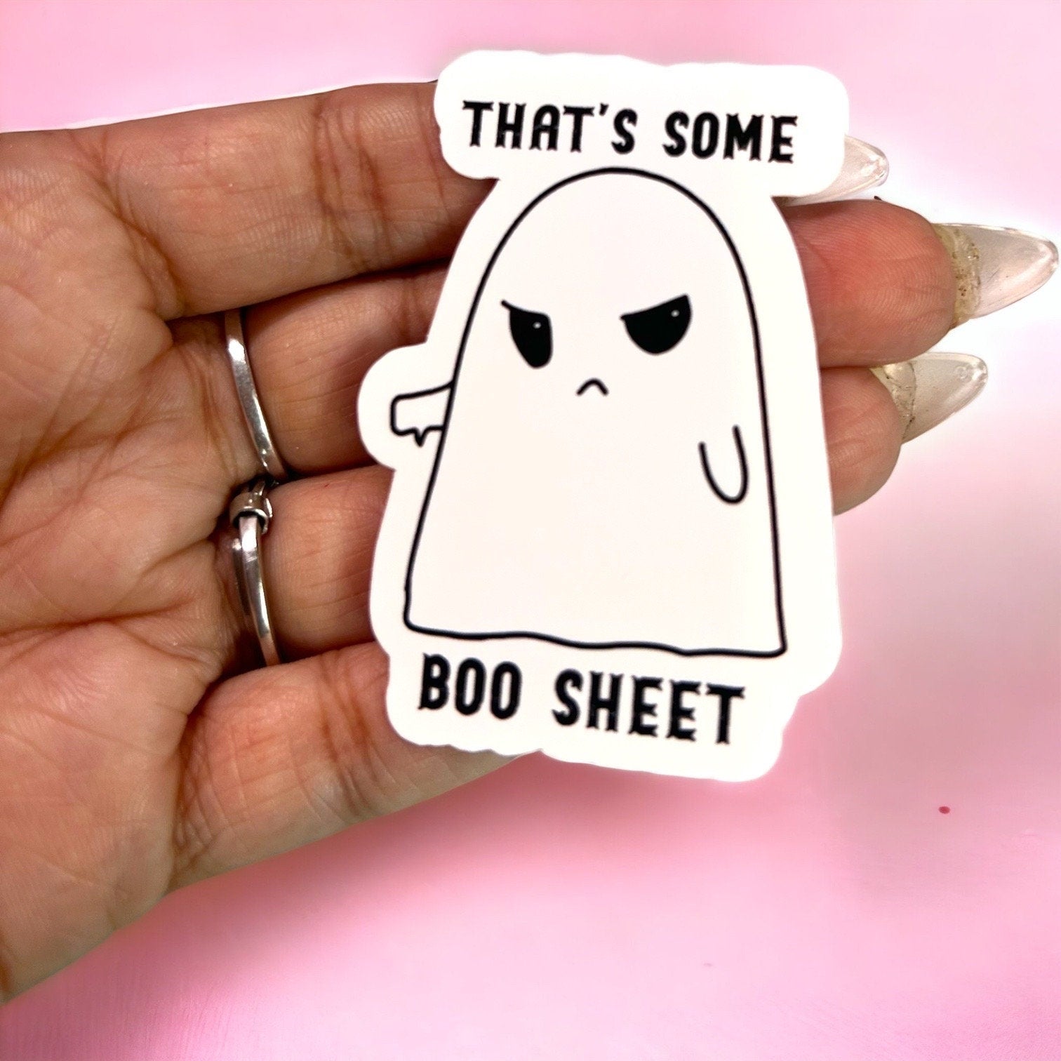 Funny Ghost sticker, Halloween stickers, spooky stickers, kindle stickers, that's some boo sheet, funny quotes, cute ghost, laptop, phone