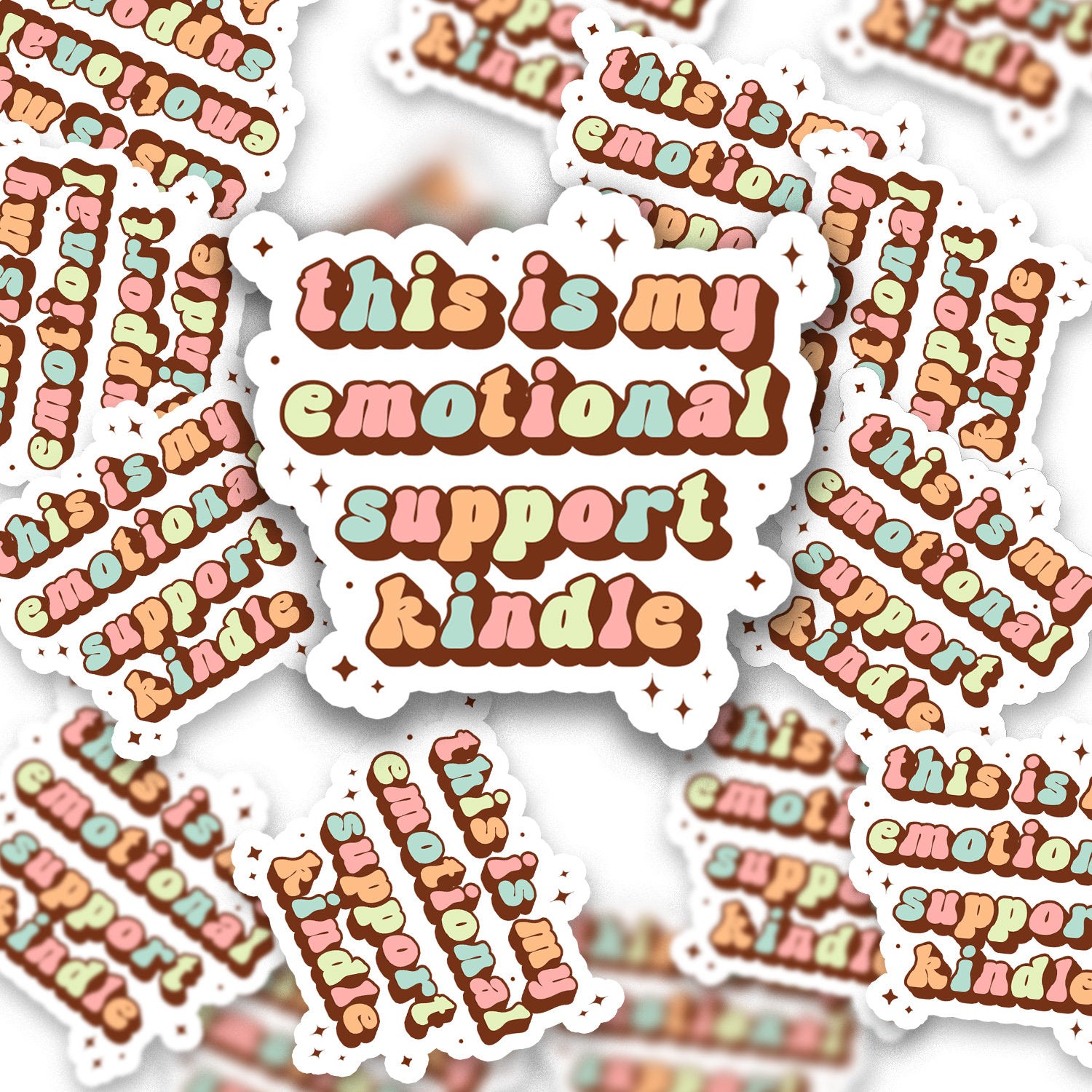 This Is My Emotional Support Kindle Sticker, bookish, kindle stickers, books lover gifts, books sticker, smut stickers