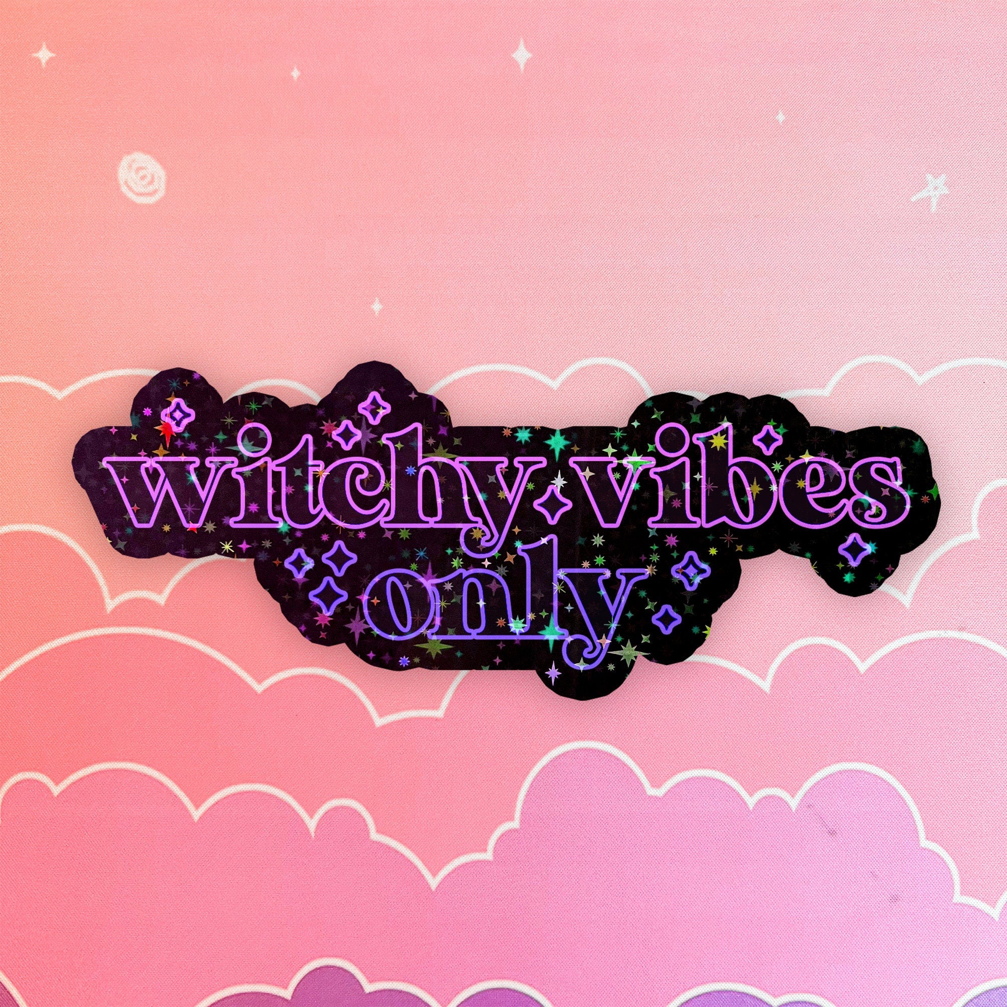 Witchy Vibes Only Sticker Halloween Aesthetic Laptop Stickers, Stationary Spooky Girly Cute Goth Kindle Stickers Hydroflask, Kawaii