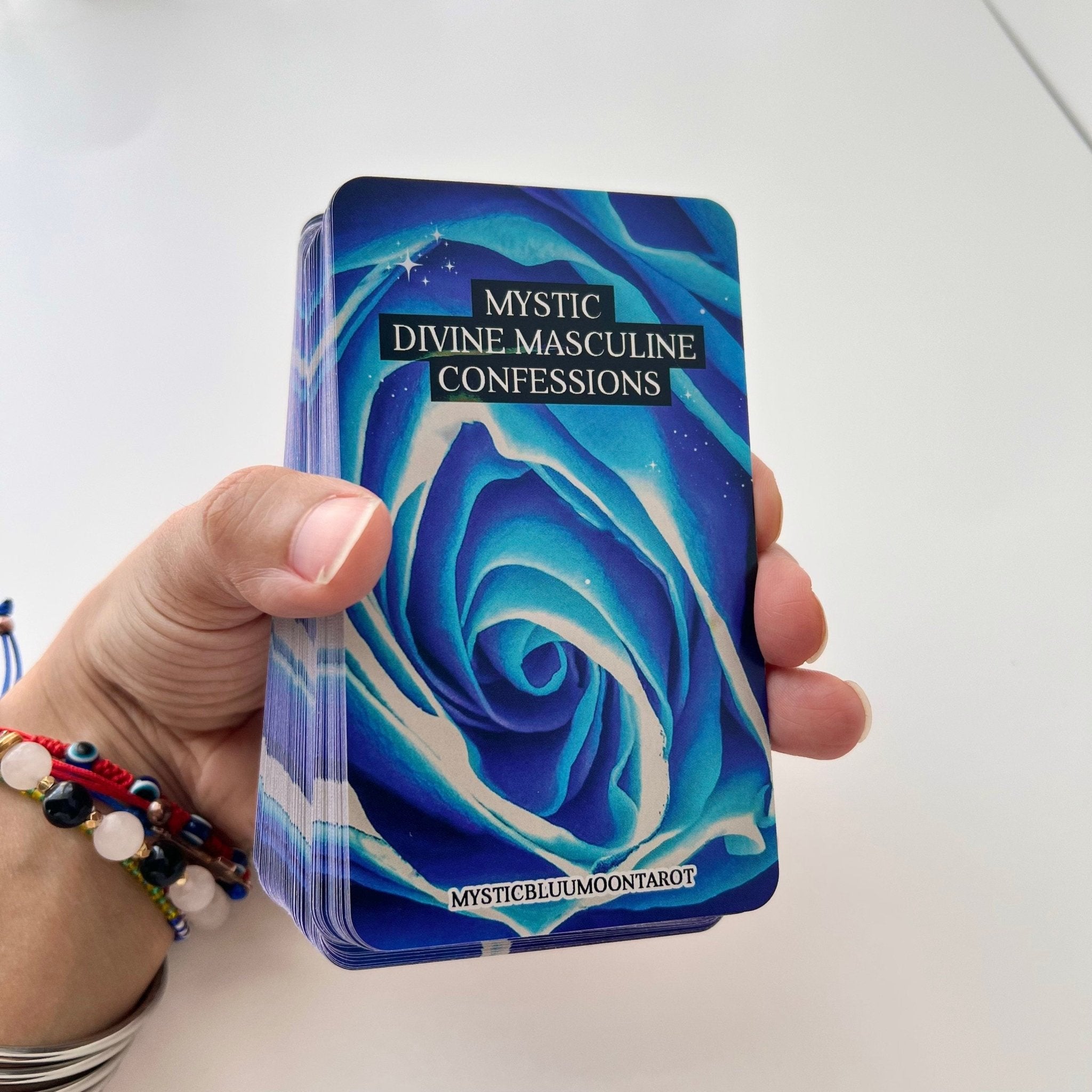 Mystic Divine Masculine Oracle Deck | Confessions Messages Deck | Twin Flame Deck | Love Oracle Cards 78 Cards - MysticBluuMoonTarot