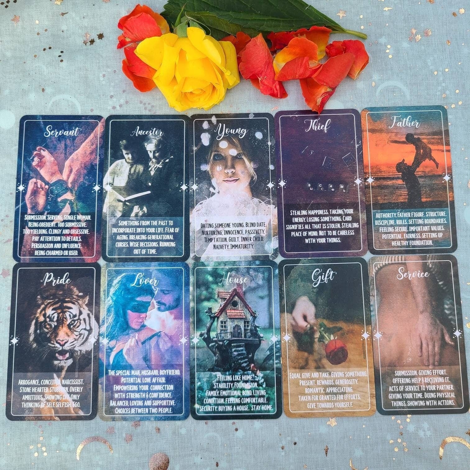 Mystic Fortune Oracle Deck Situations Lenormand Gypsy Tarot Deck Twin Flame Deck Love Oracle Deck Messages Deck - MysticBluuMoonTarot