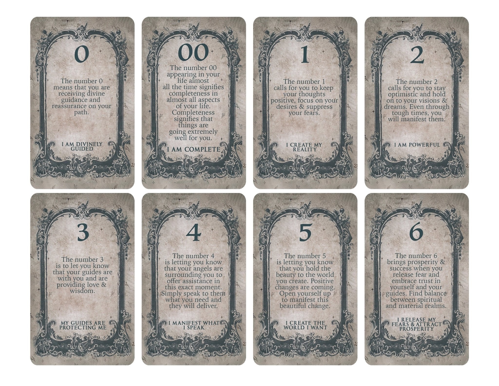 Mystic Frames Angel Numbers Printable Oracle Deck | Digital | INSTANT DOWNLOAD - MysticBluuMoonTarot