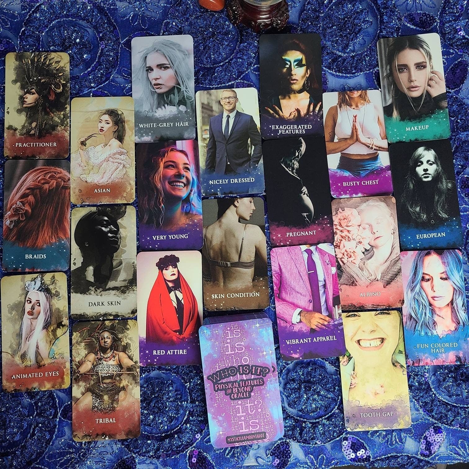 Physical Features Oracle Deck Cards Who Is It? Messages Deck Poker Size Tarot Size Deck Love Oracle - MysticBluuMoonTarot