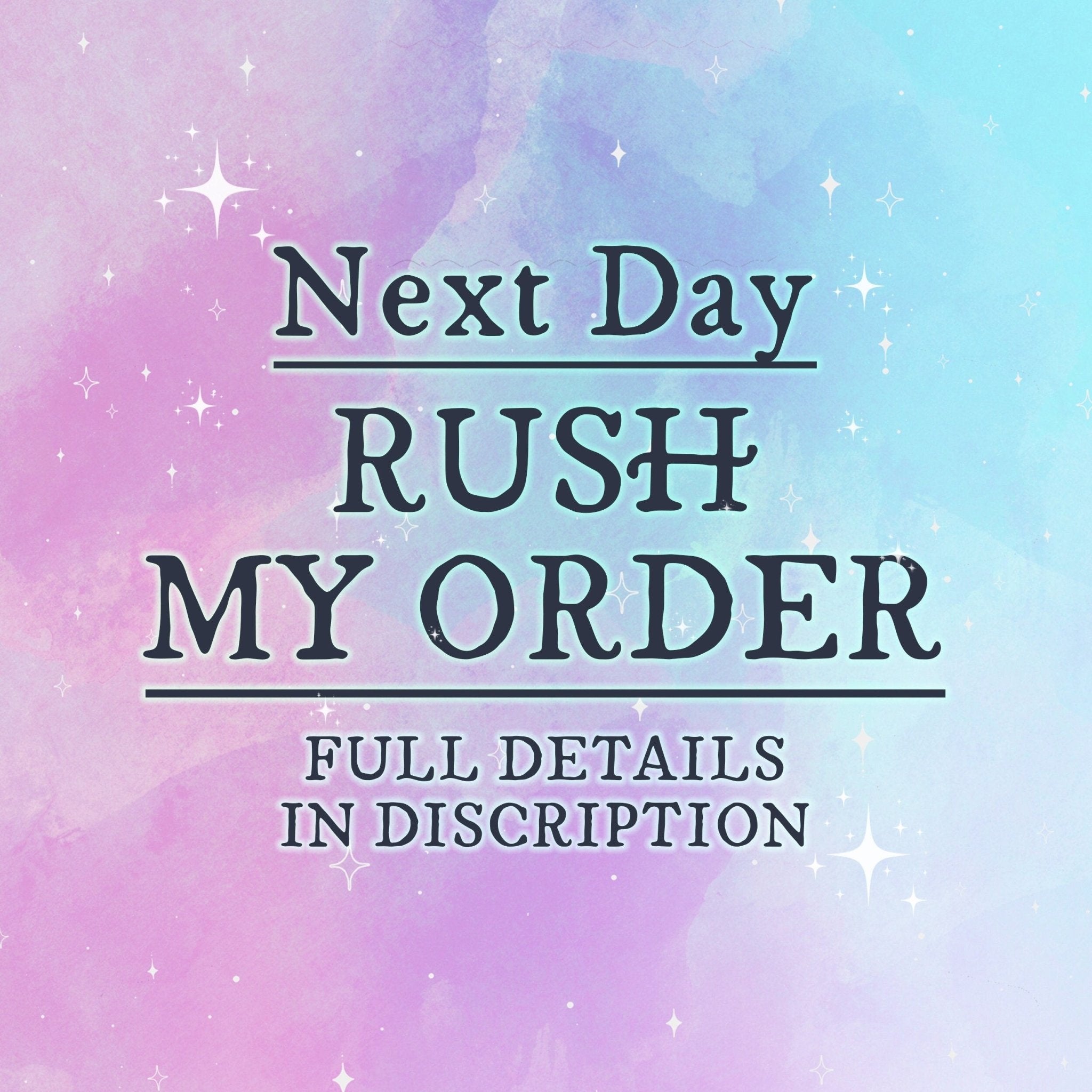 Rush My Order - Ship Next Day 24 Hours || Express Processing - MysticBluuMoonTarot