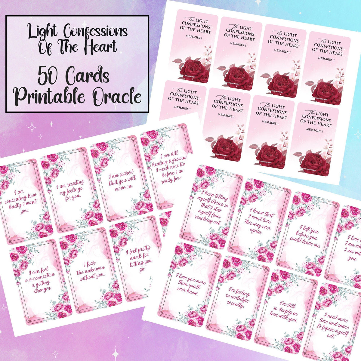 Twin Flame Messages Printable Oracle Deck Light Confessions Of The Hea