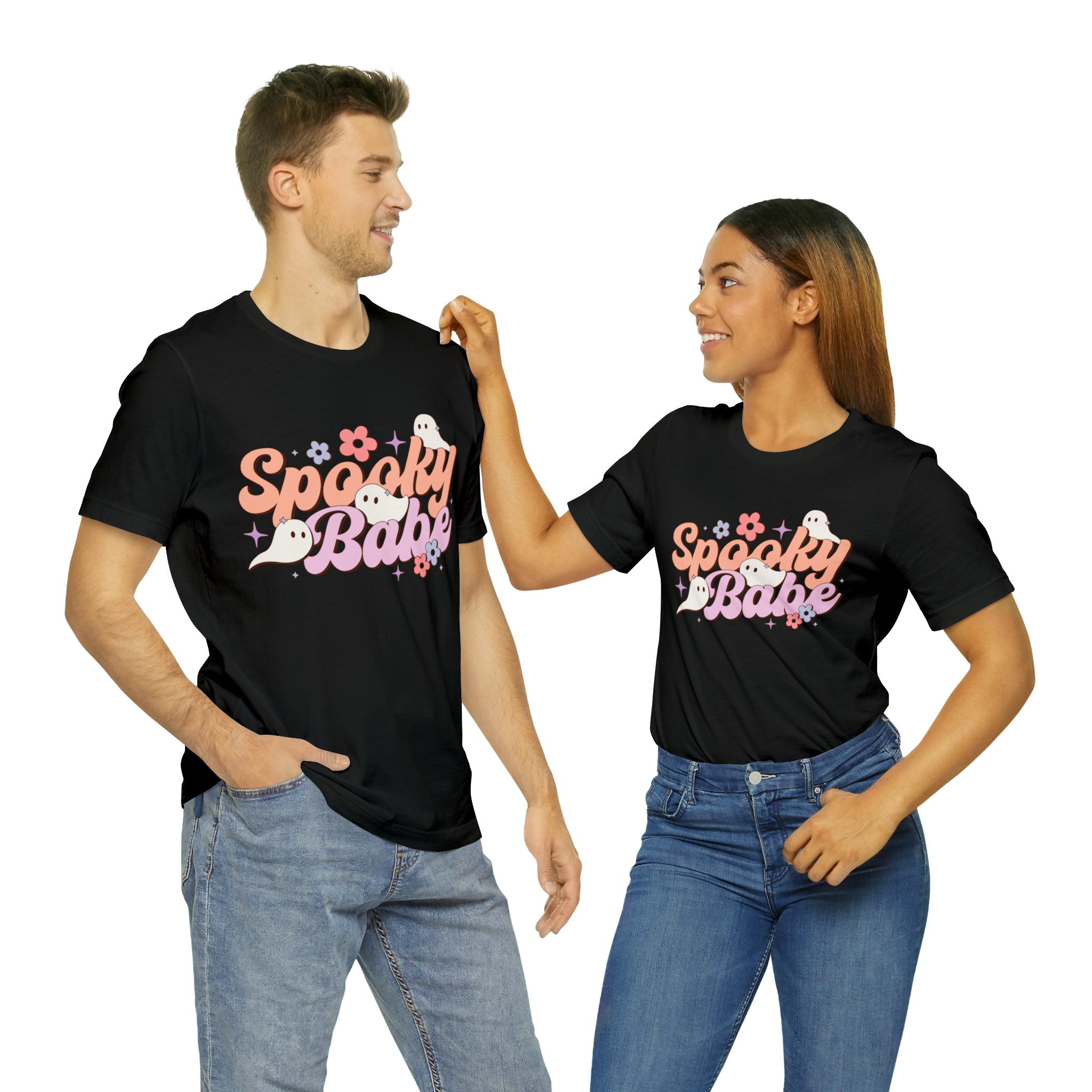Retro Spooky Babe Ghosts T-Shirt Halloween