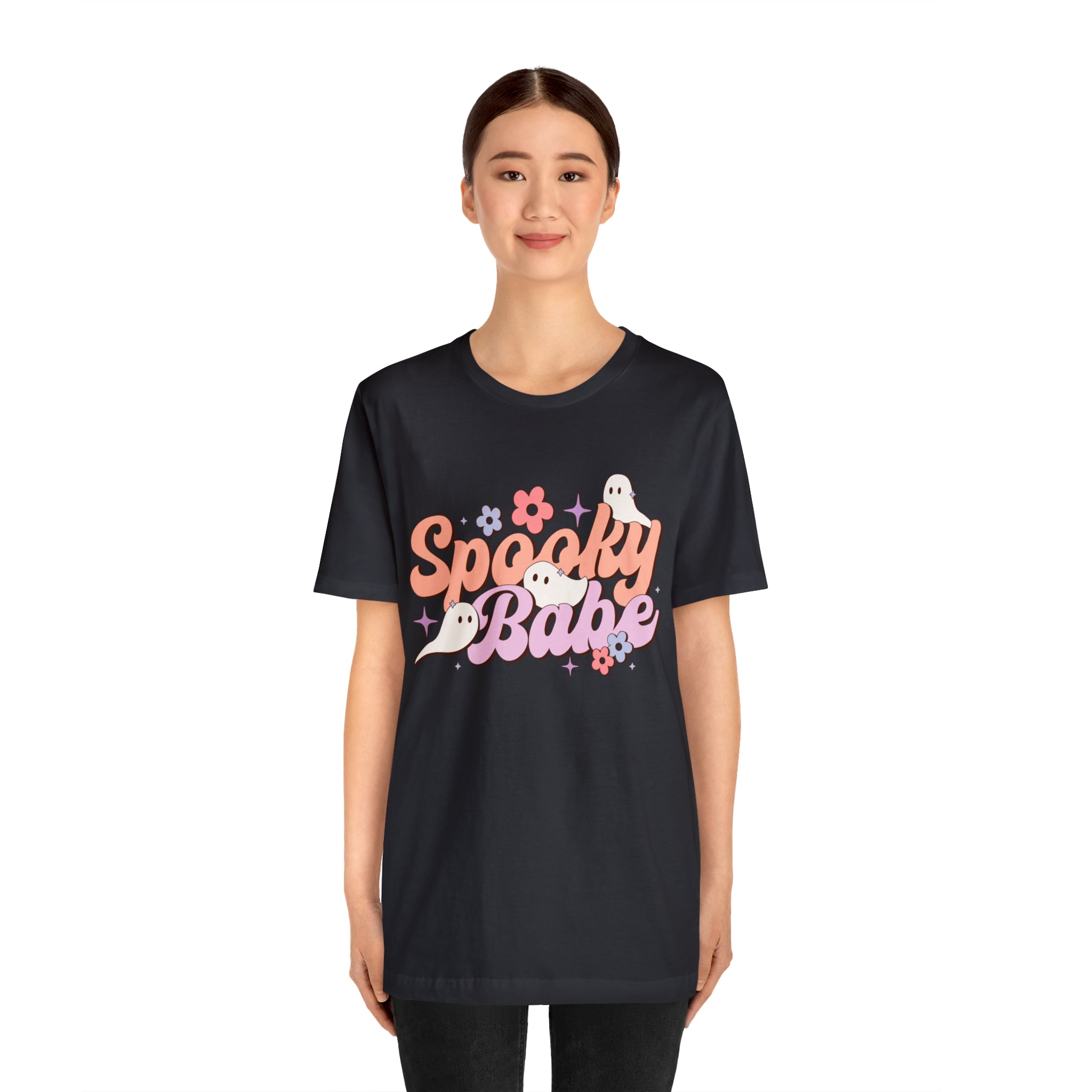 Retro Spooky Babe Ghosts T-Shirt Halloween