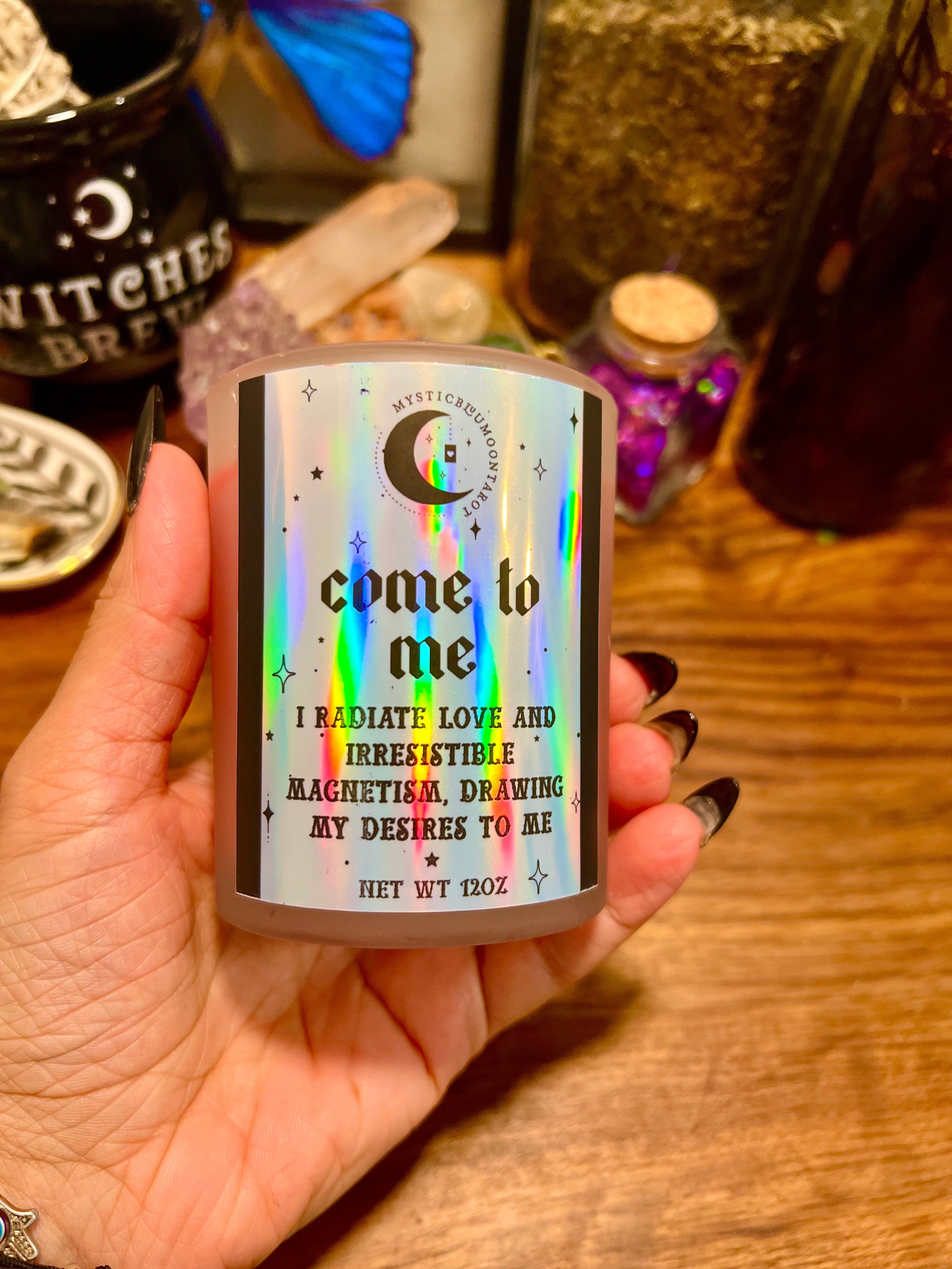Come To Me Candle for Attraction Spells | Manifestation & Intention Setting | 7oz Ritual Candle