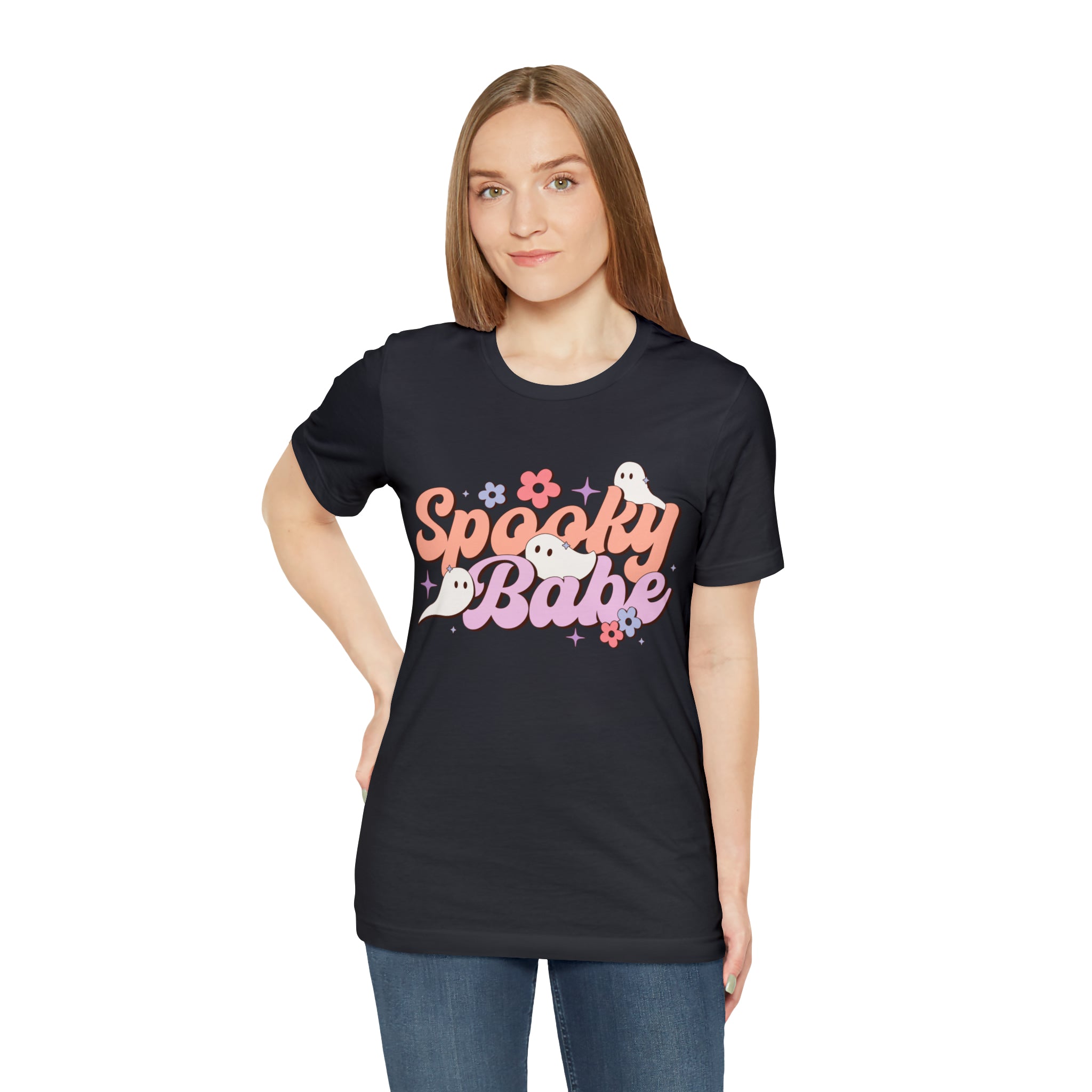 Retro Spooky Babe Ghosts T-Shirt Halloween