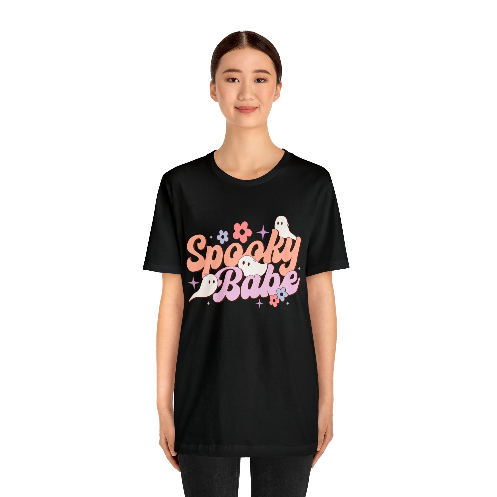 Retro Spooky Babe Ghosts T-Shirt Halloween