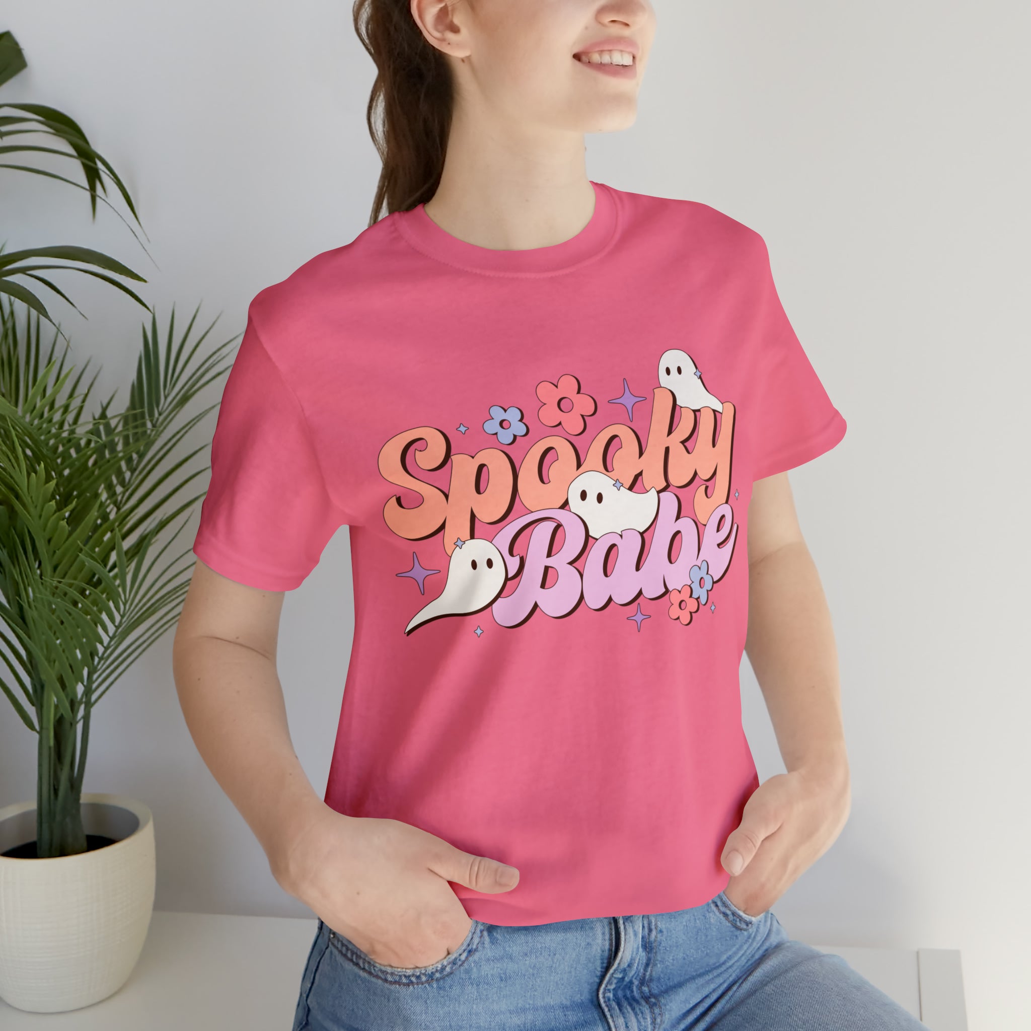 Retro Spooky Babe Ghosts T-Shirt Halloween