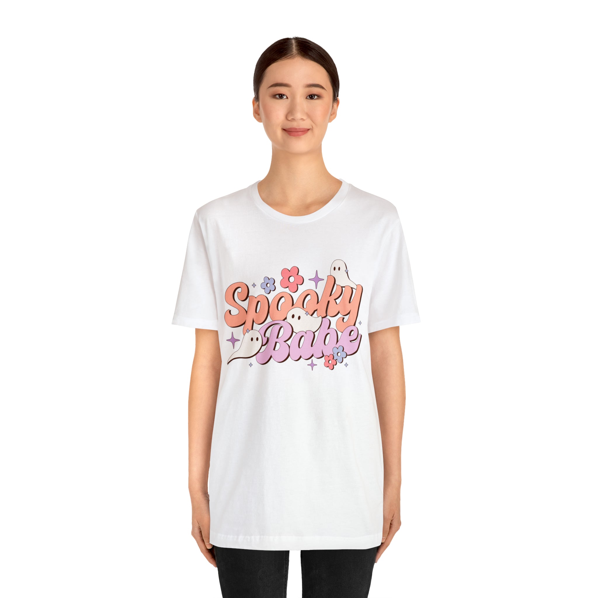 Retro Spooky Babe Ghosts T-Shirt Halloween