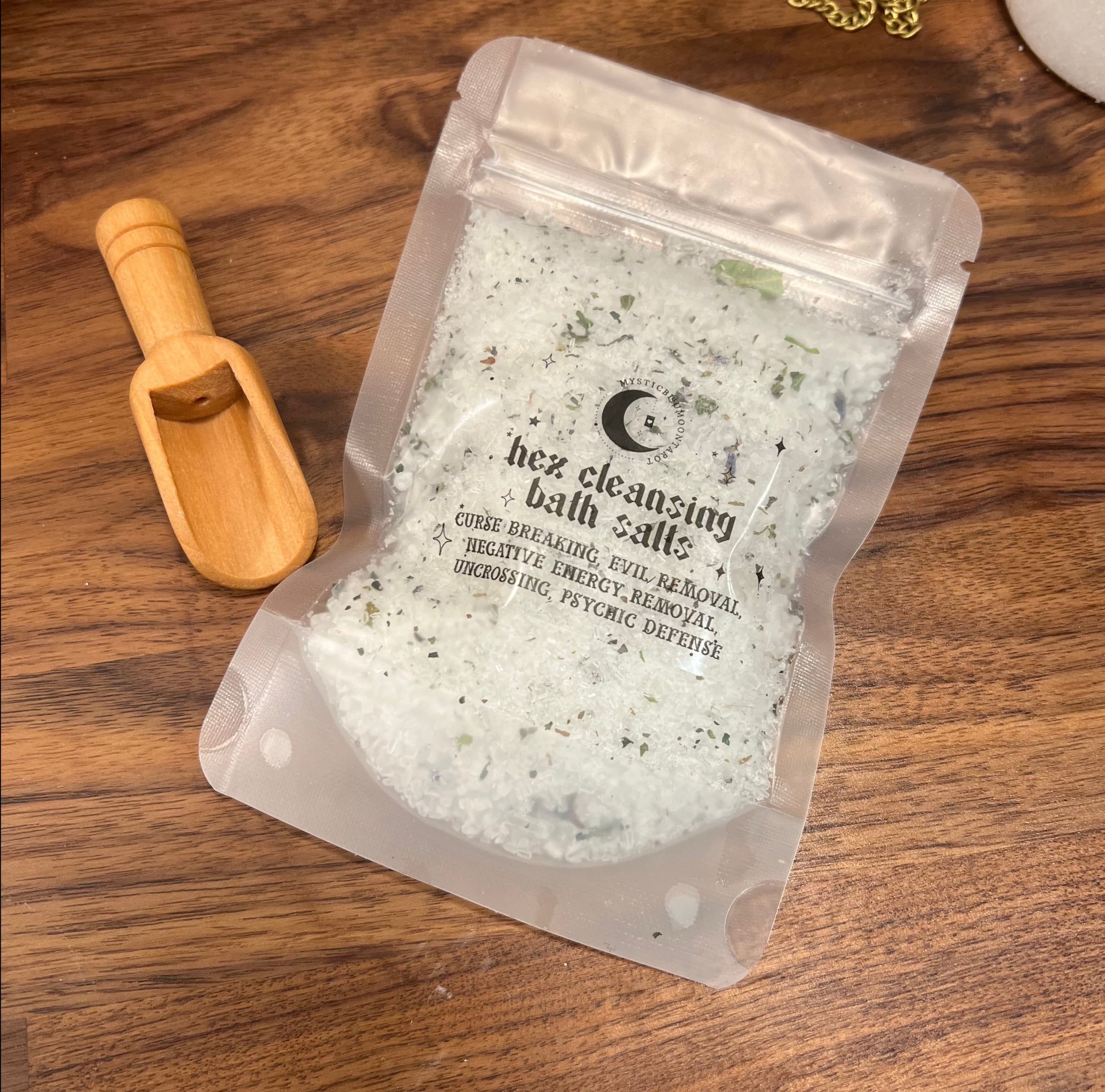 Hex Cleansing Spiritual Bath Salts - Hex Curse Breaking Bath Potion - Remove Negativity