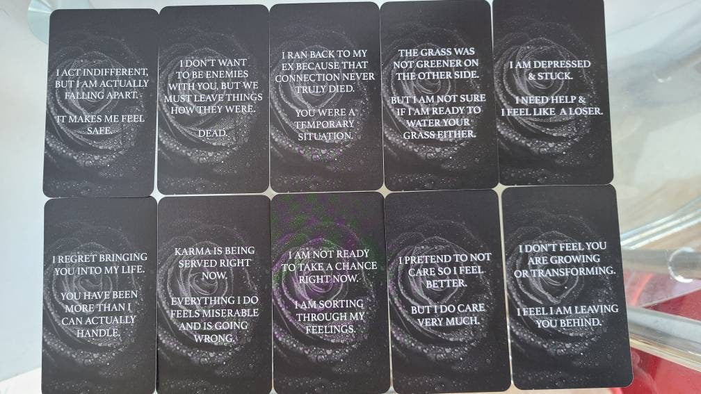 Dark Confessions Oracle Deck 4 Tarot Deck Twin Flame Deck Tarot Cards Oracle Card Messages Deck Mysticbluumoontarot