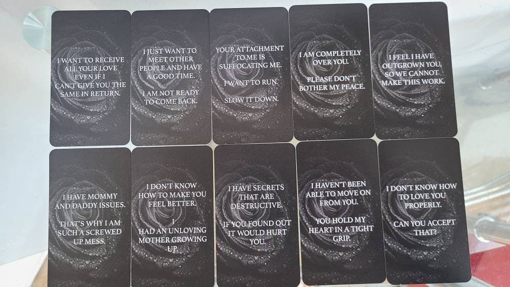 Dark Confessions Oracle Deck 4 Tarot Deck Twin Flame Deck Tarot Cards Oracle Card Messages Deck Mysticbluumoontarot