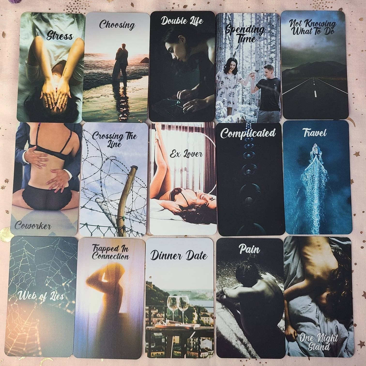 Deadly Affairs Oracle Deck Third Party Oracle Love Triangle, 78 Cards Situations Oracle Deck Karmic Love Oracle Cards Messages