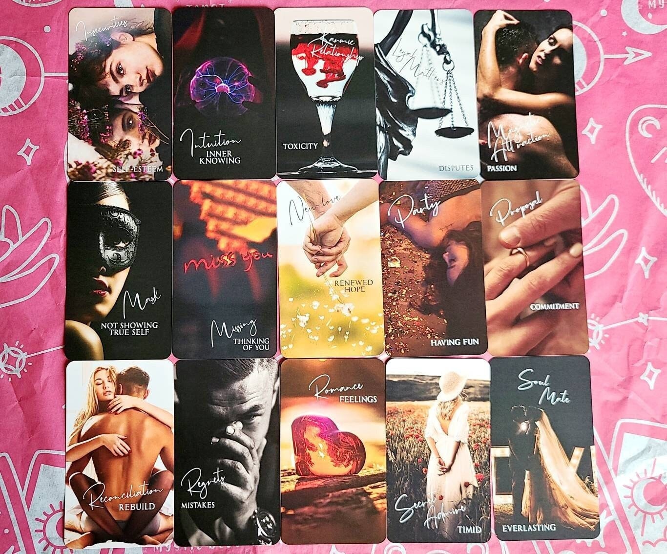 Love Oracle Deck Mystic Love Oracle Deck Tarot Deck Twin Flame Deck Love Oracle Cards Messages