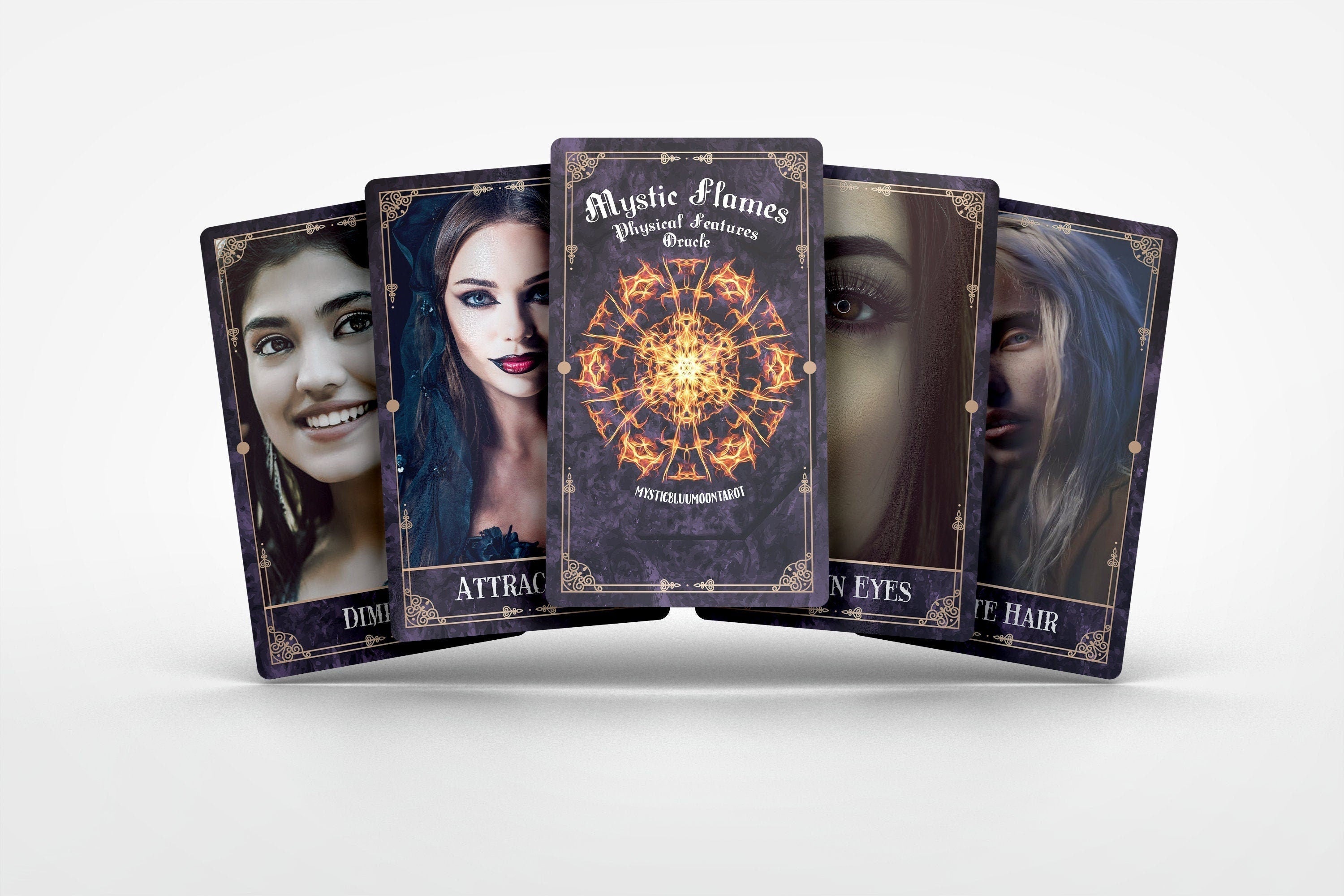 Mystic Flames Oracle Deck Physical Features Tarot Deck Oracle Card Love Gothic Style Traits