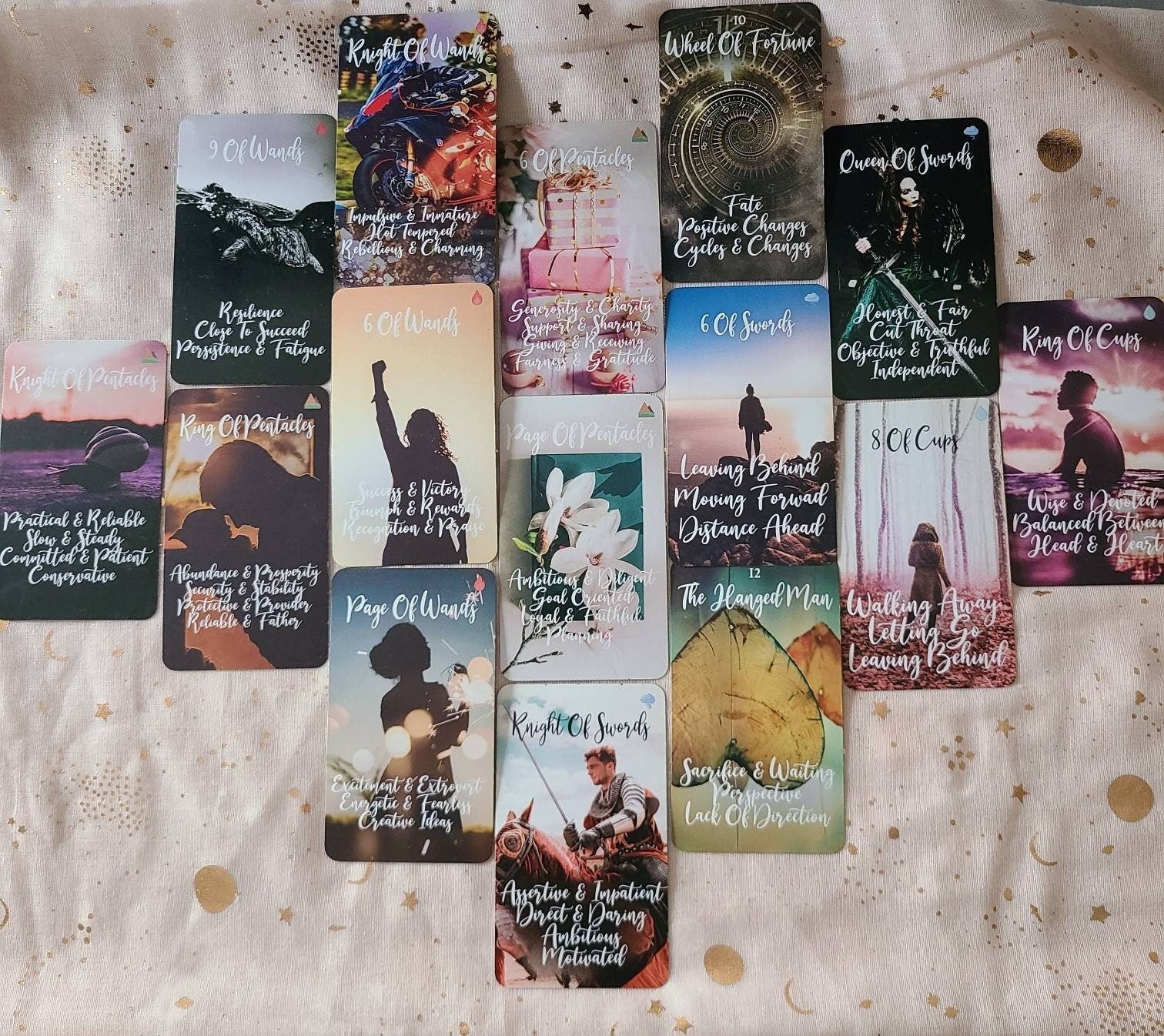Twin Flame Tarot Card Deck Keyword Cards With Meaning Oracle Card Deck Picture Tarot Reading Cards