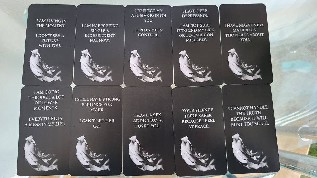 Dark Confessions 5 Oracle Deck Tarot Deck Twin Flame Deck Love Oracle Cards Mysticbluumoontarot