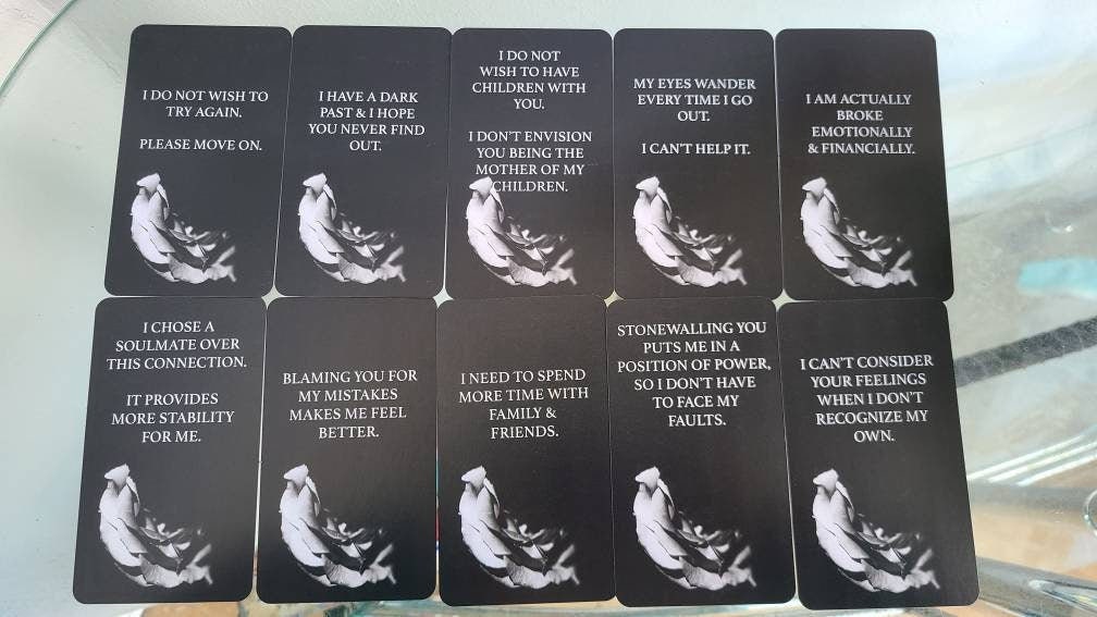 Dark Confessions 5 Oracle Deck Tarot Deck Twin Flame Deck Love Oracle Cards Mysticbluumoontarot